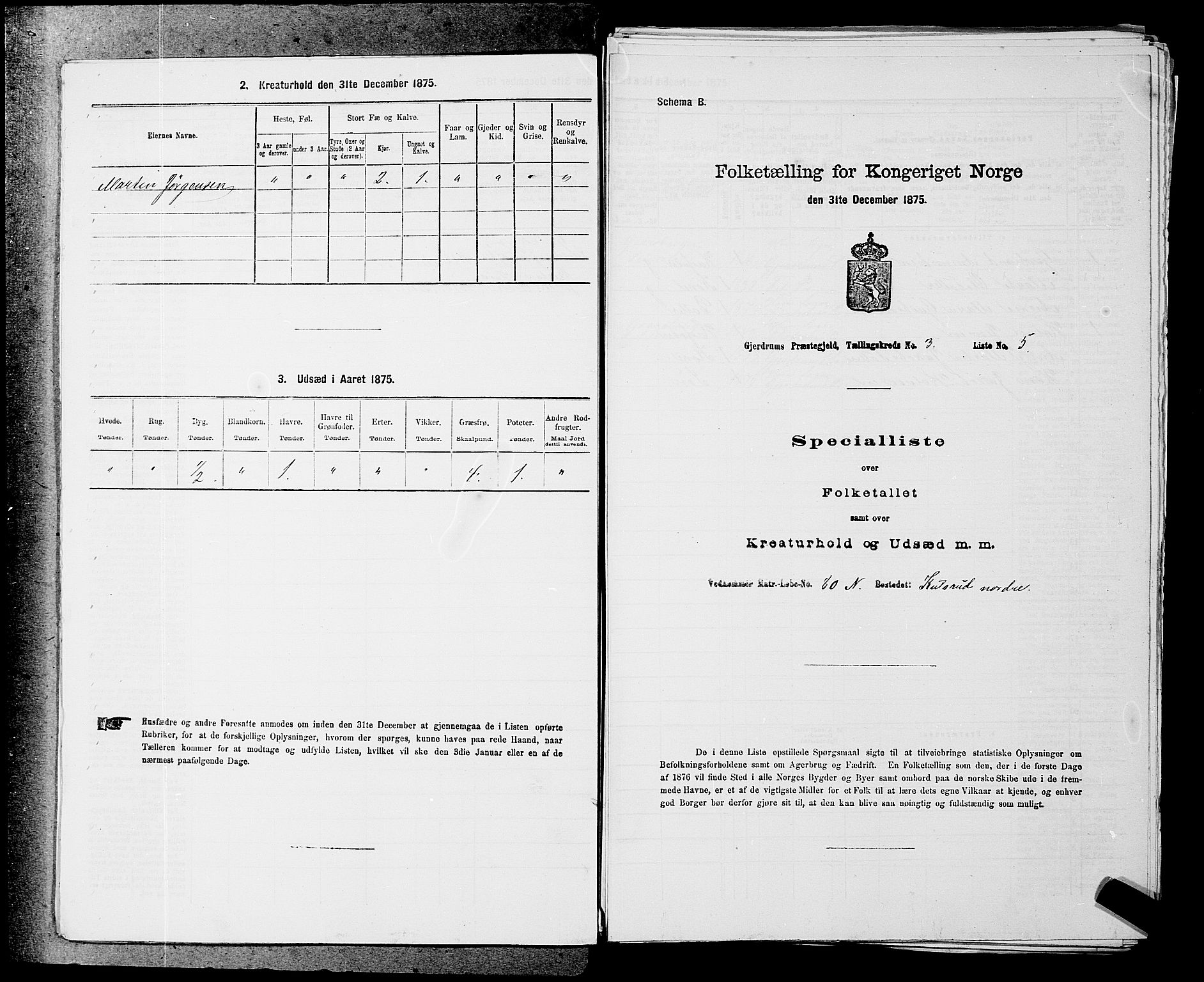 RA, Folketelling 1875 for 0234P Gjerdrum prestegjeld, 1875, s. 391