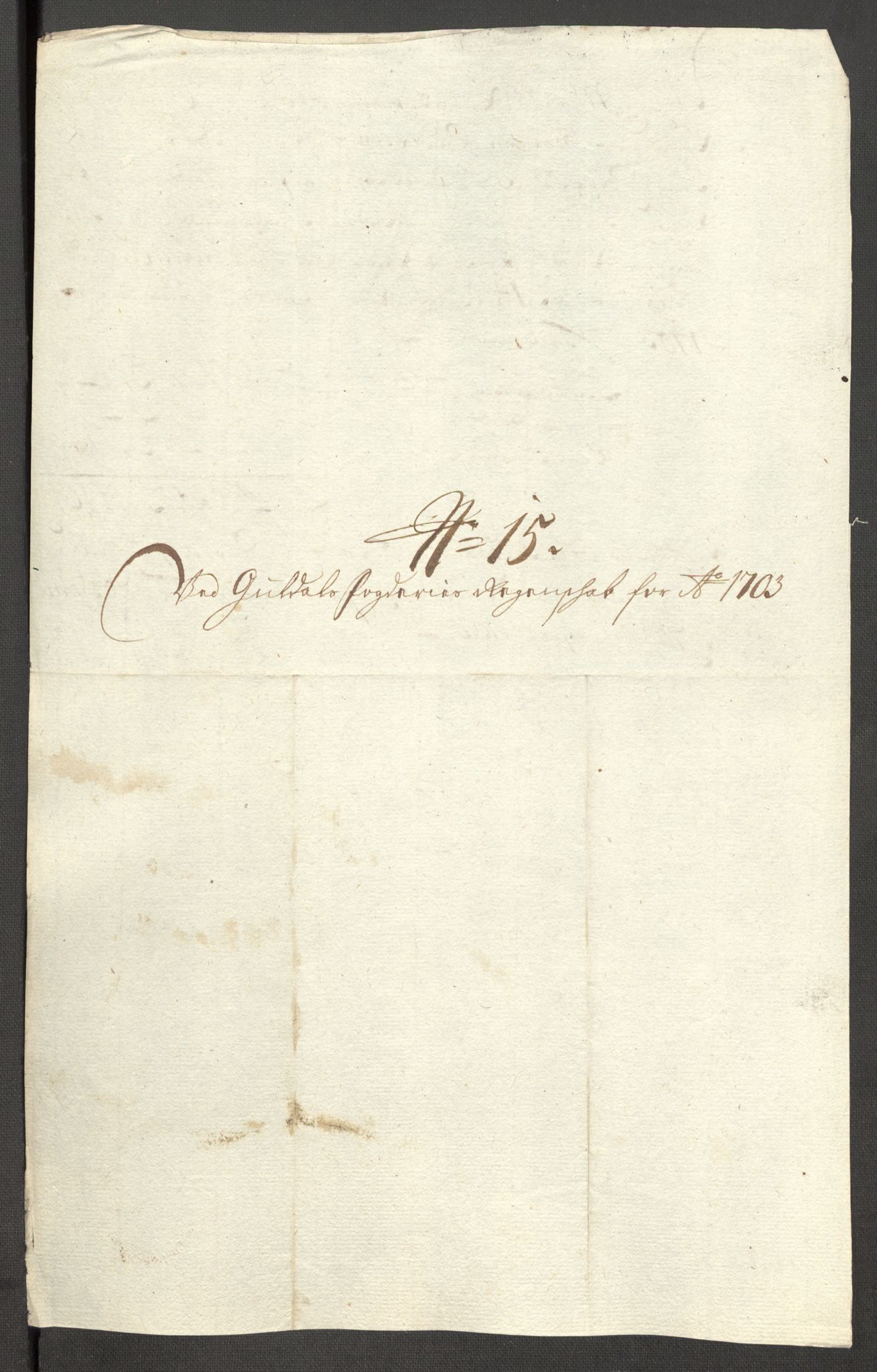 Rentekammeret inntil 1814, Reviderte regnskaper, Fogderegnskap, AV/RA-EA-4092/R60/L3953: Fogderegnskap Orkdal og Gauldal, 1703, s. 367