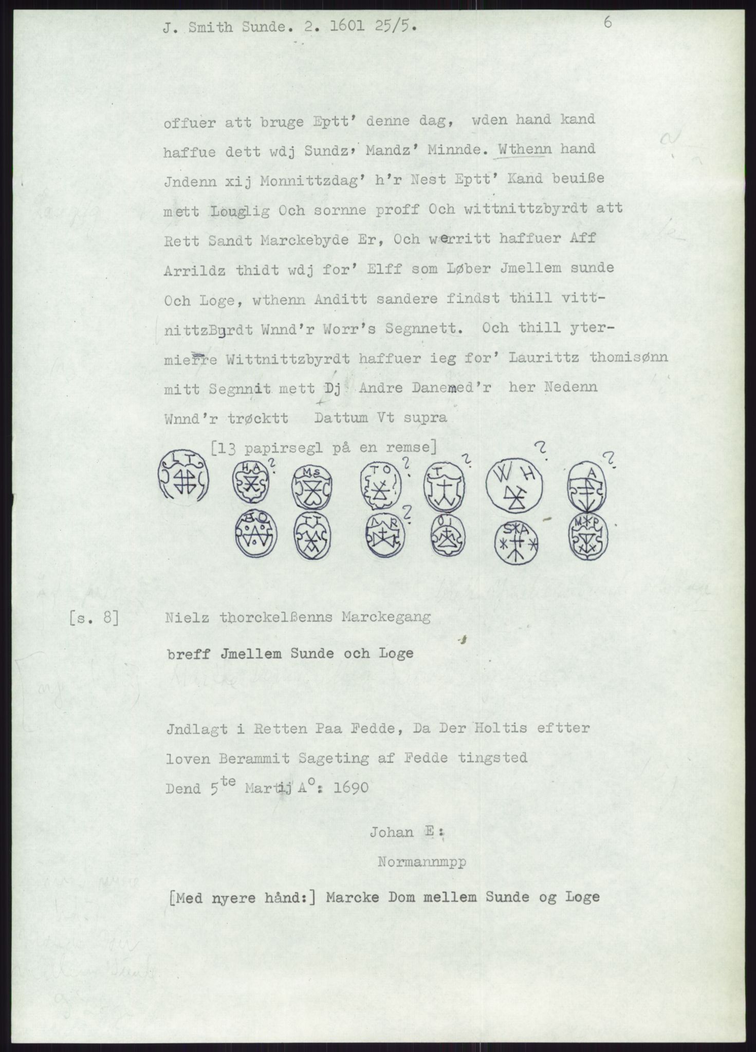 Samlinger til kildeutgivelse, Diplomavskriftsamlingen, AV/RA-EA-4053/H/Ha, s. 3274