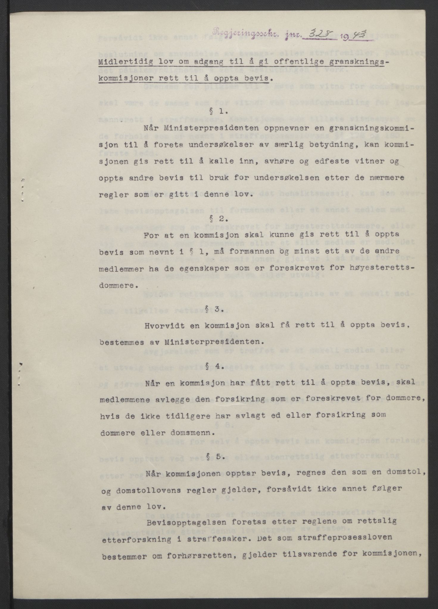NS-administrasjonen 1940-1945 (Statsrådsekretariatet, de kommisariske statsråder mm), RA/S-4279/D/Db/L0099: Lover, 1943, s. 640