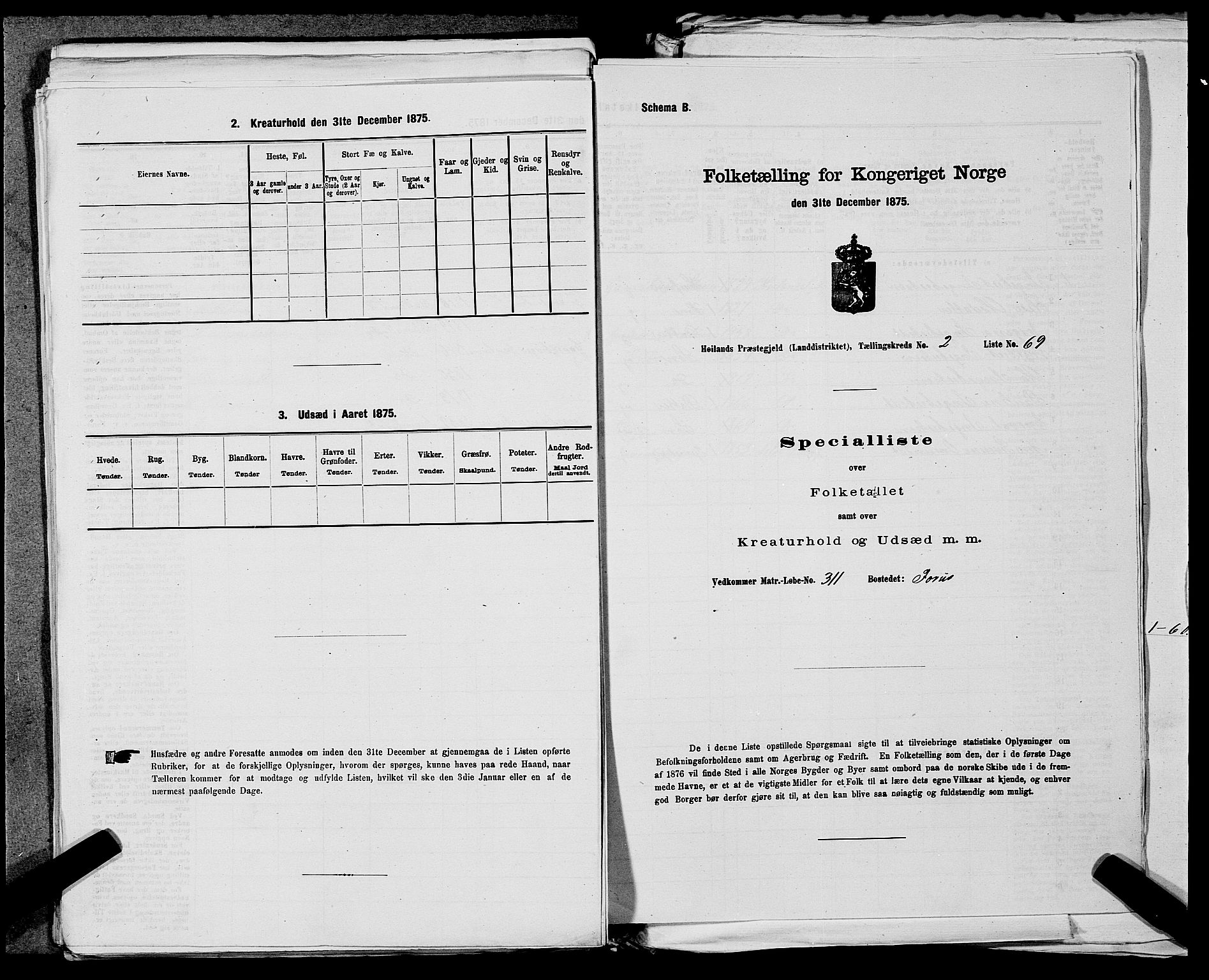 SAST, Folketelling 1875 for 1123L Høyland prestegjeld, Høyland sokn, 1875, s. 430