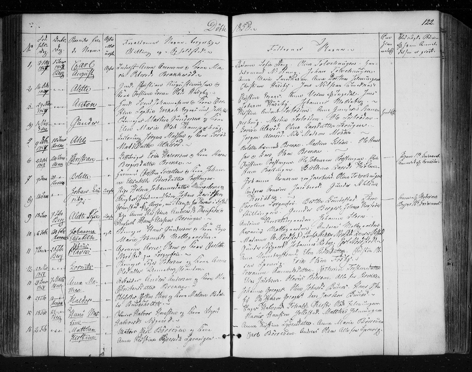 Berg prestekontor Kirkebøker, AV/SAO-A-10902/F/Fa/L0004: Ministerialbok nr. I 4, 1843-1860, s. 122