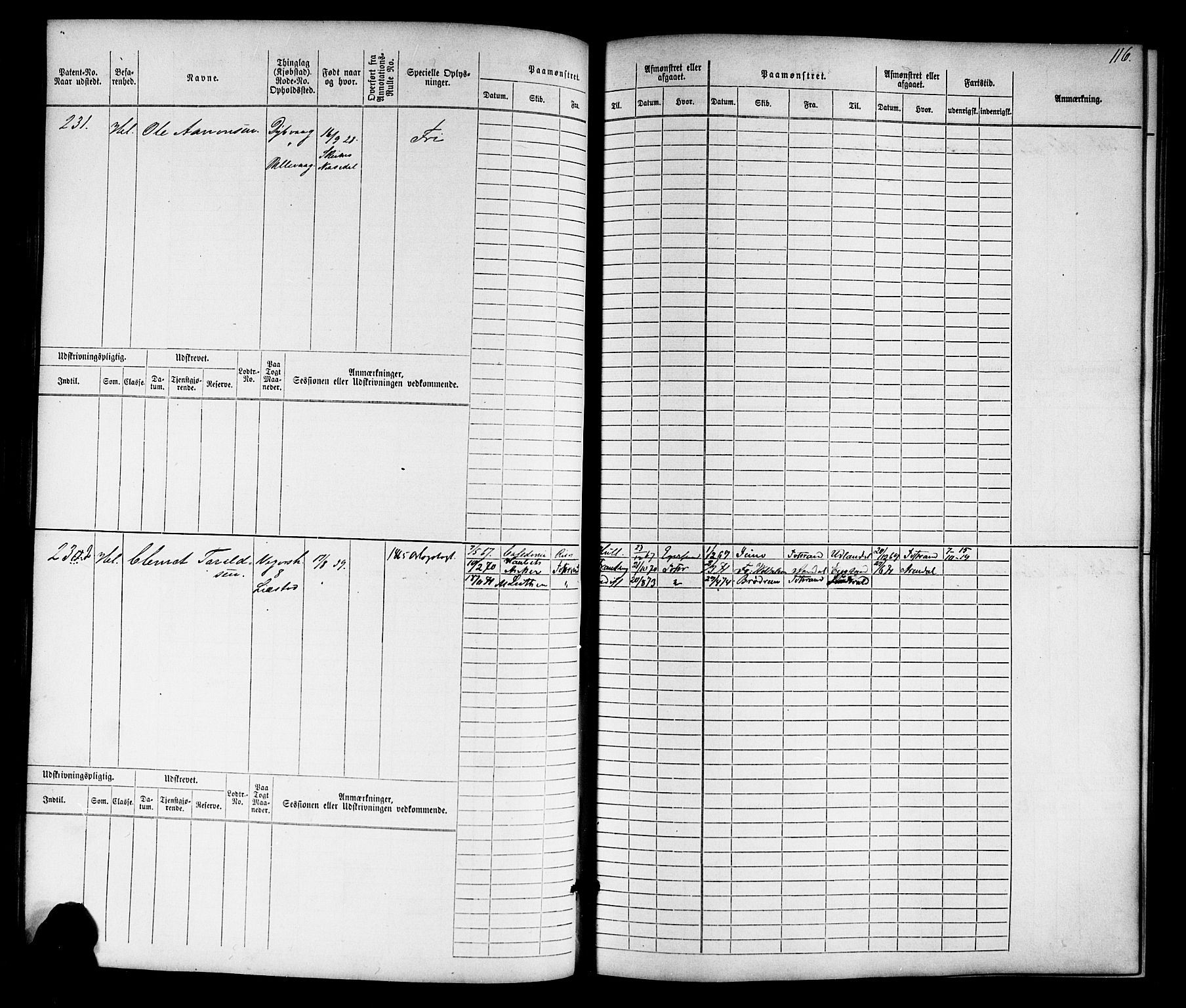 Tvedestrand mønstringskrets, AV/SAK-2031-0011/F/Fb/L0015: Hovedrulle nr 1-766, U-31, 1869-1900, s. 120