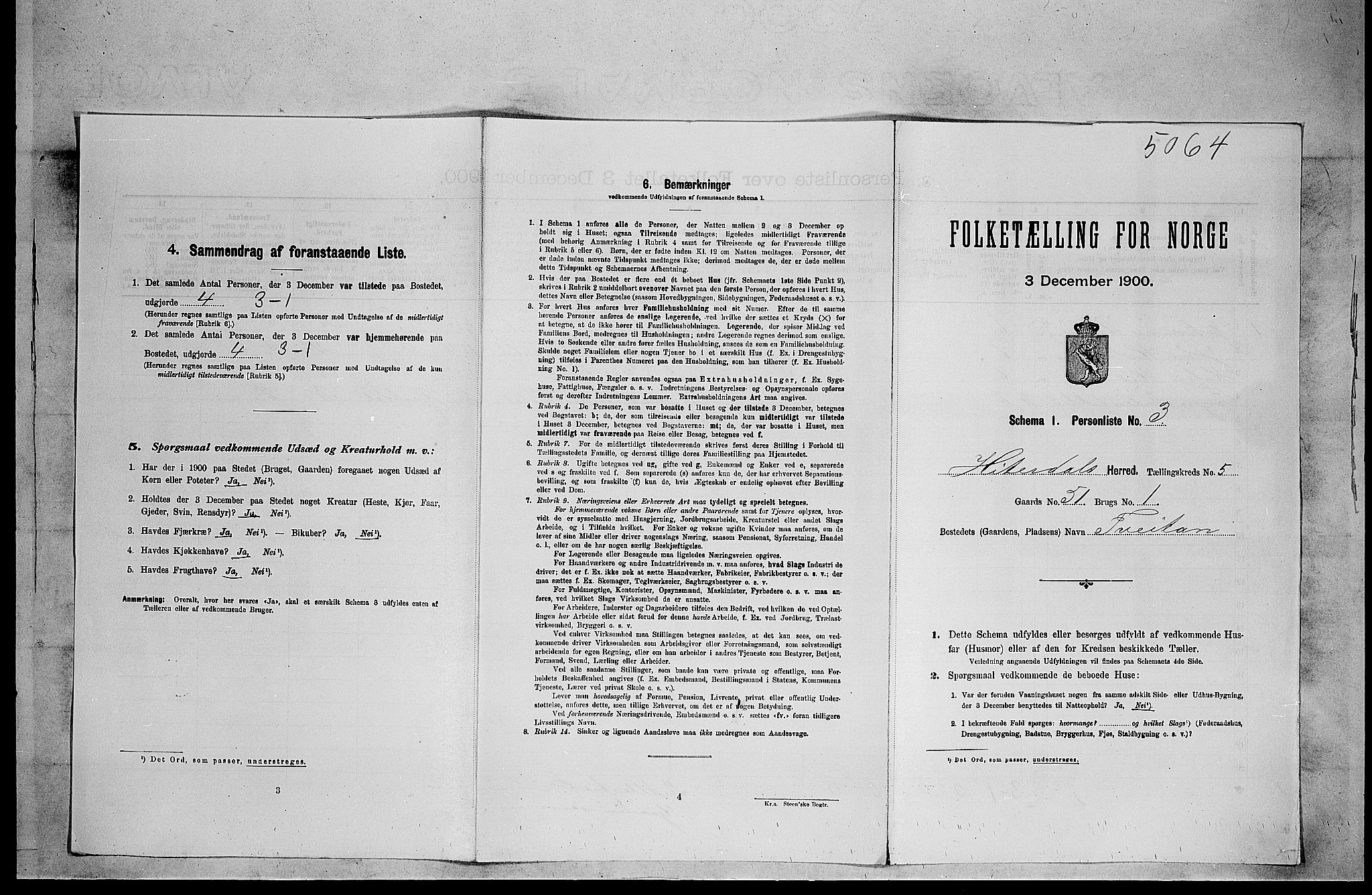 SAKO, Folketelling 1900 for 0823 Heddal herred, 1900, s. 805