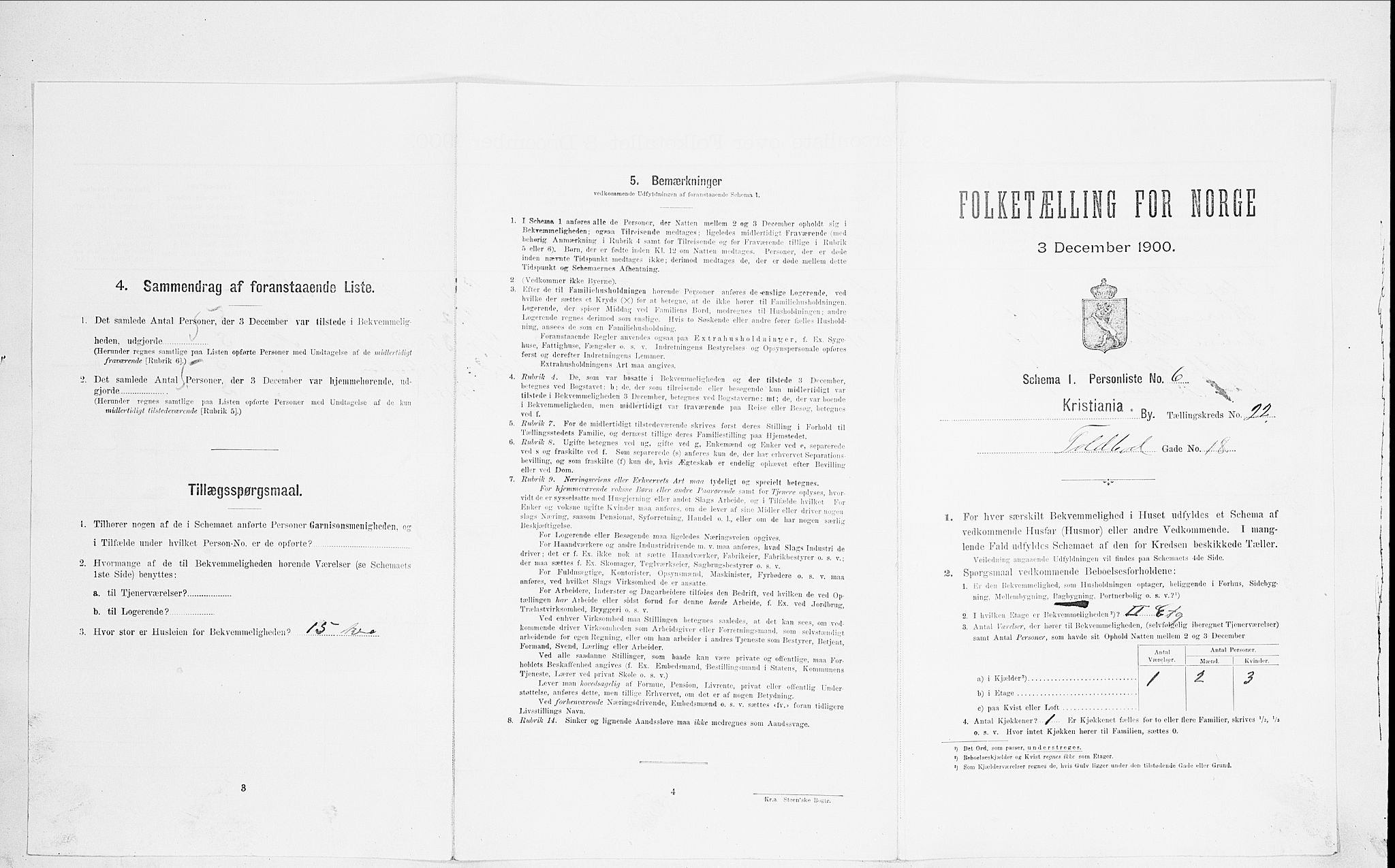 SAO, Folketelling 1900 for 0301 Kristiania kjøpstad, 1900, s. 102018