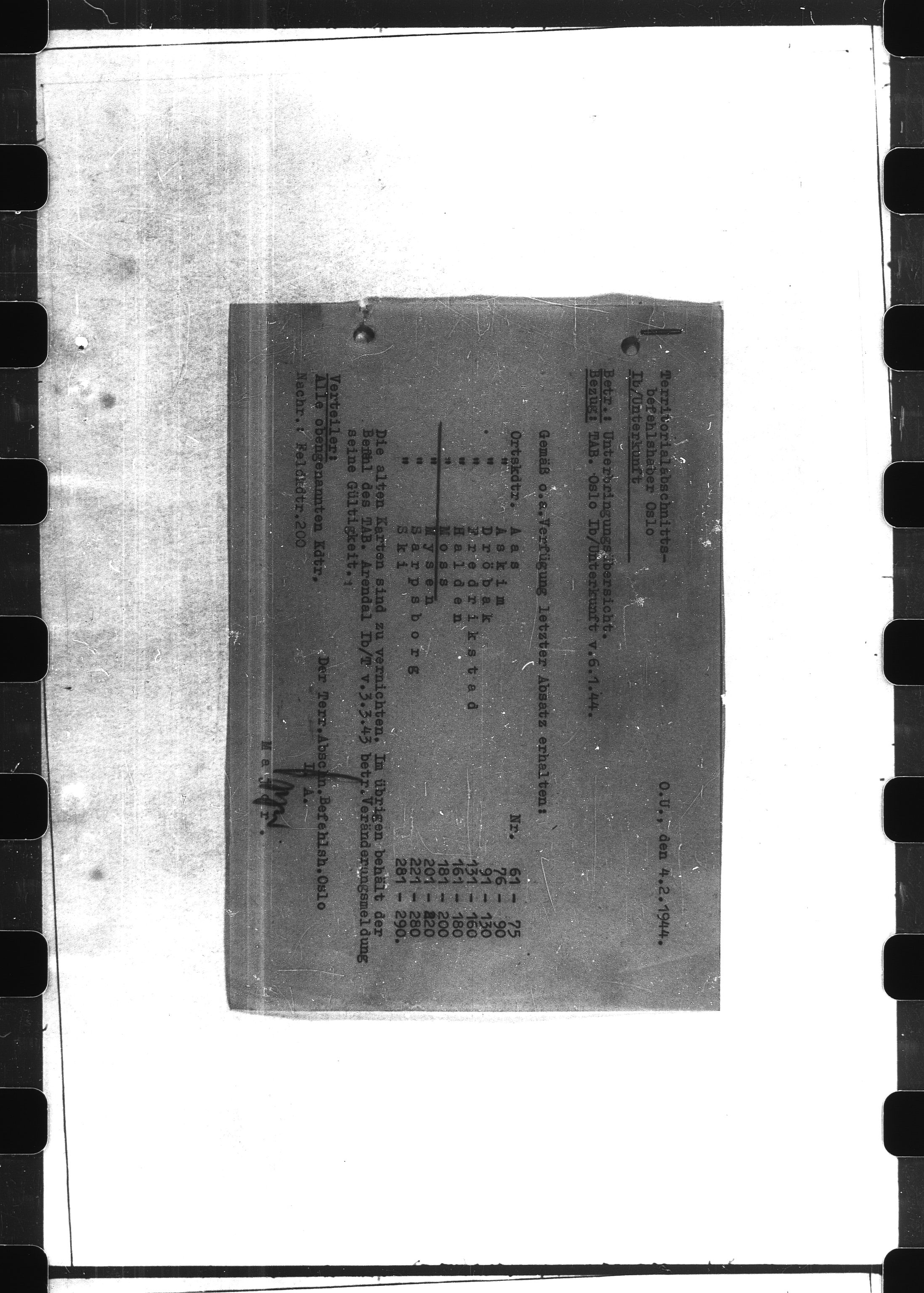 Documents Section, RA/RAFA-2200/V/L0065: Film med LMDC Serial Number., 1940-1945, s. 484