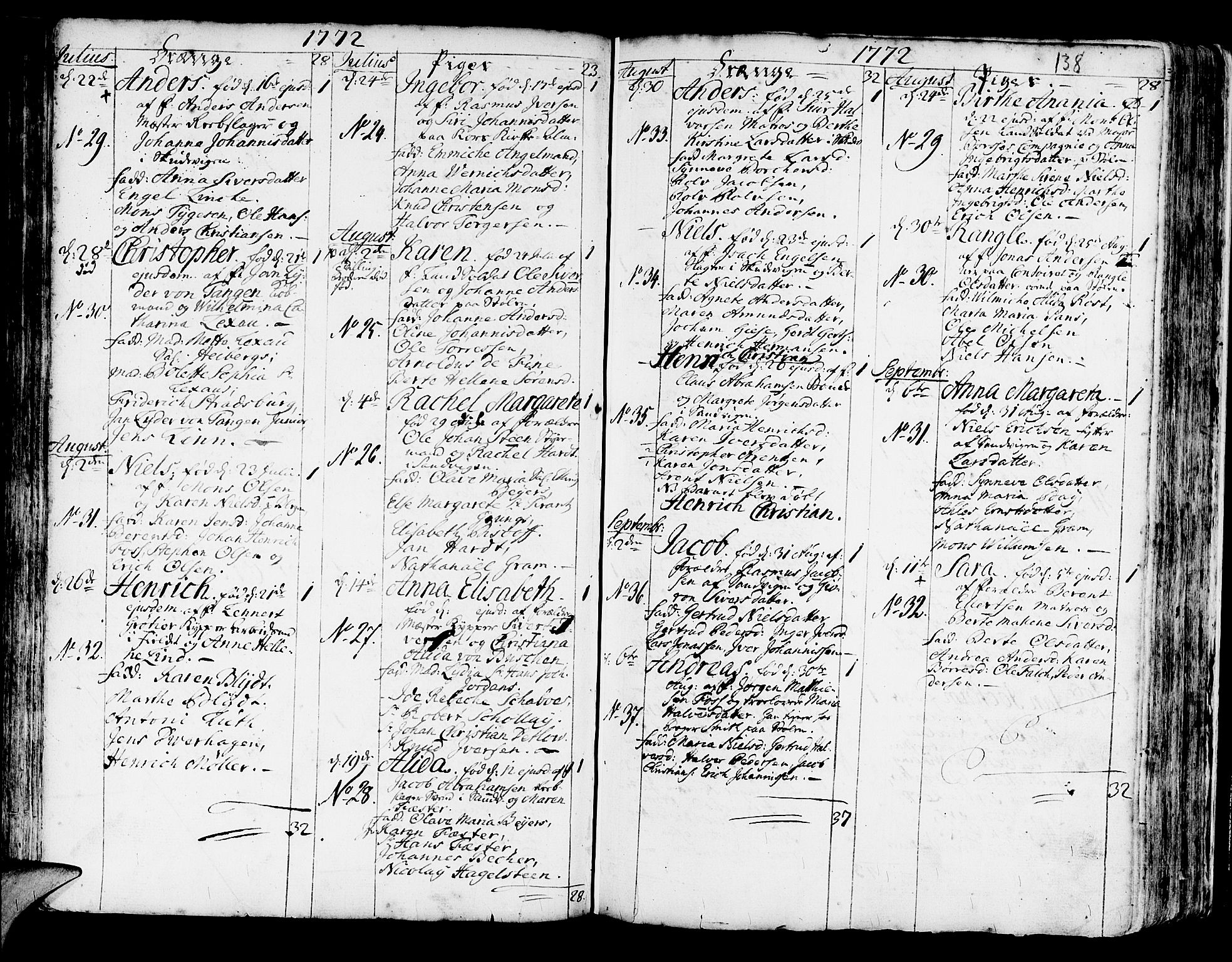 Korskirken sokneprestembete, SAB/A-76101/H/Haa/L0005: Ministerialbok nr. A 5, 1751-1789, s. 138