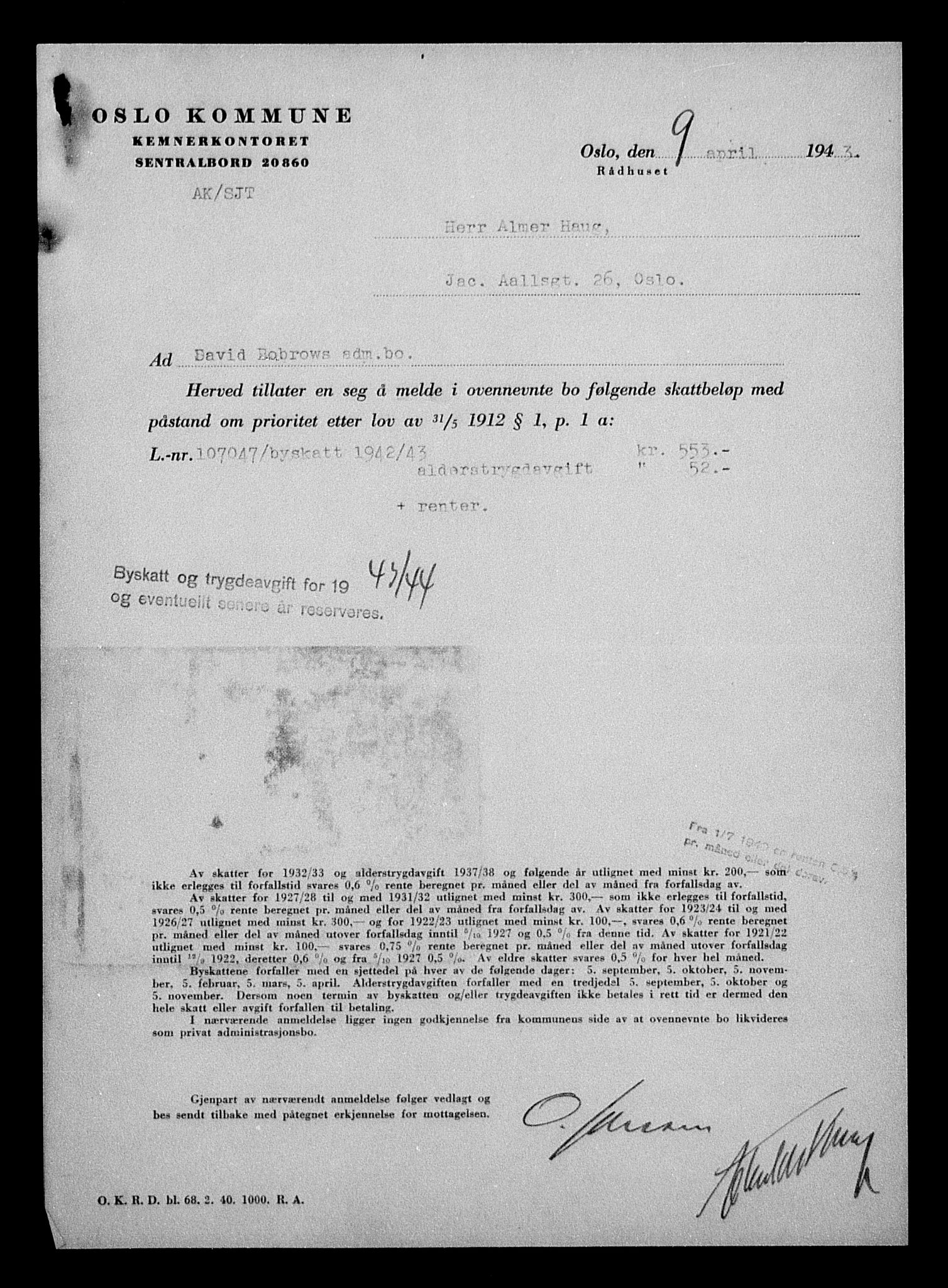 Justisdepartementet, Tilbakeføringskontoret for inndratte formuer, AV/RA-S-1564/H/Hc/Hcc/L0926: --, 1945-1947, s. 330