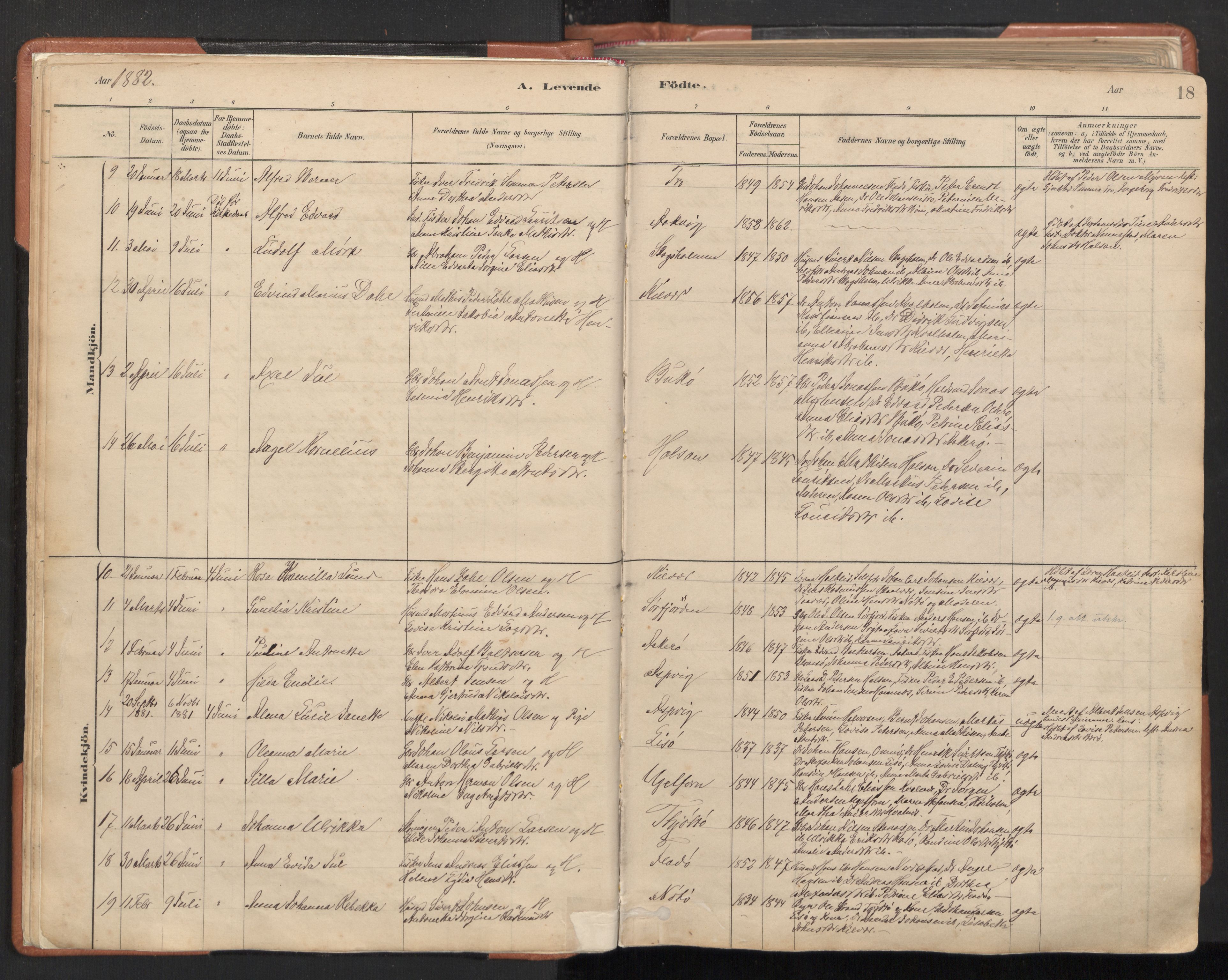 Ministerialprotokoller, klokkerbøker og fødselsregistre - Nordland, SAT/A-1459/817/L0264: Ministerialbok nr. 817A04, 1878-1907, s. 18