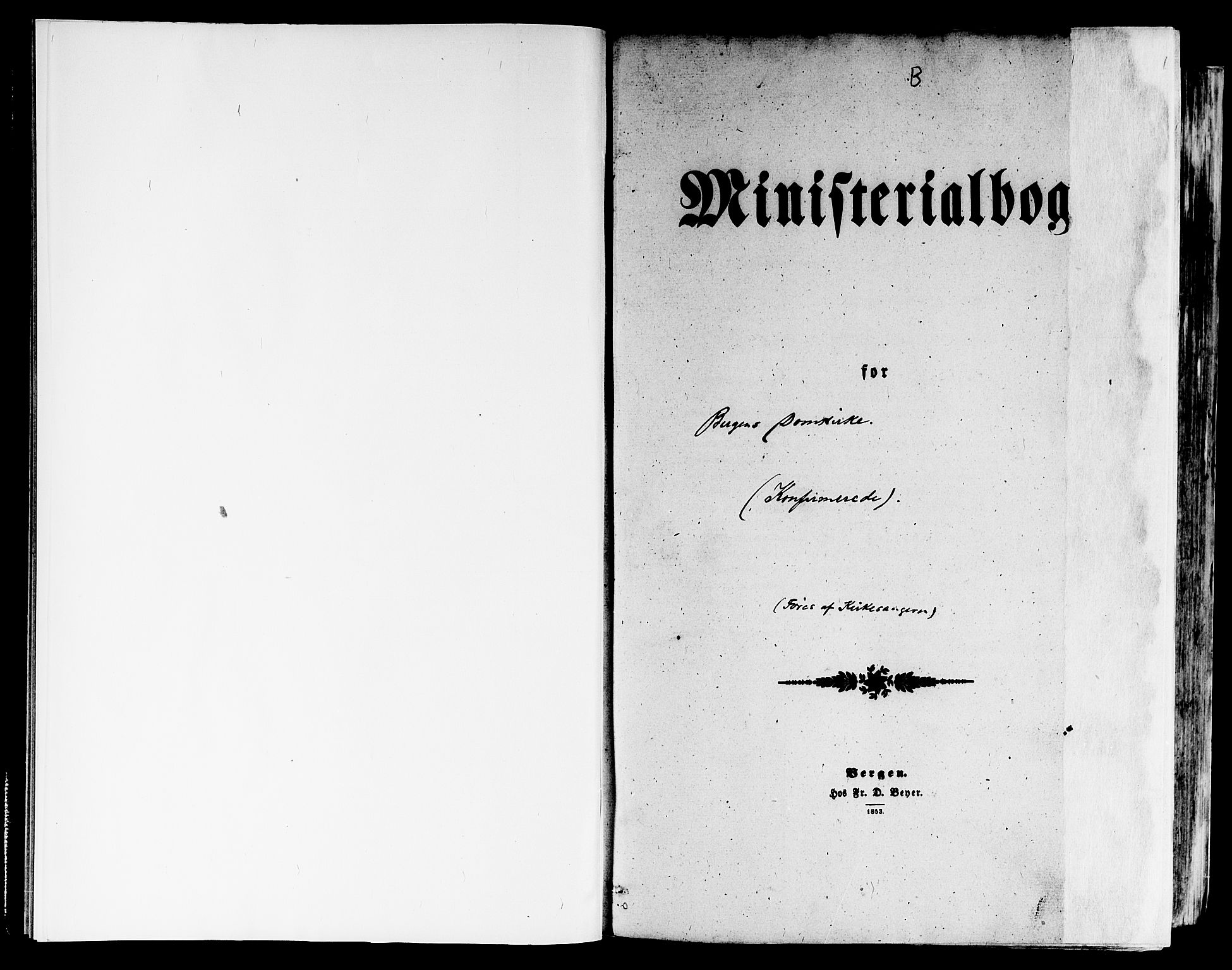 Domkirken sokneprestembete, SAB/A-74801/H/Hab/L0023: Klokkerbok nr. C 3, 1854-1880
