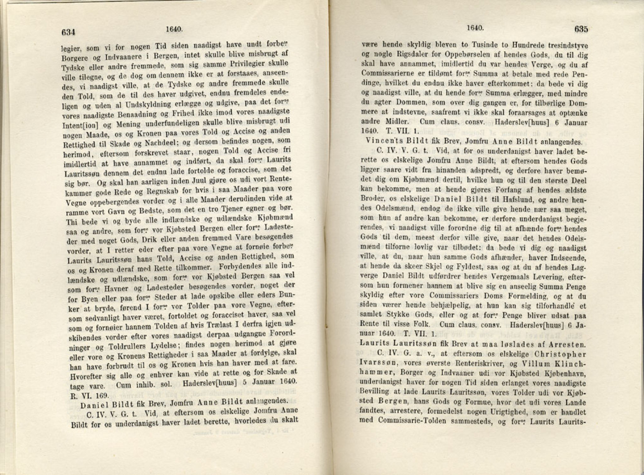 Publikasjoner utgitt av Det Norske Historiske Kildeskriftfond, PUBL/-/-/-: Norske Rigs-Registranter, bind 7, 1635-1640, s. 634-635