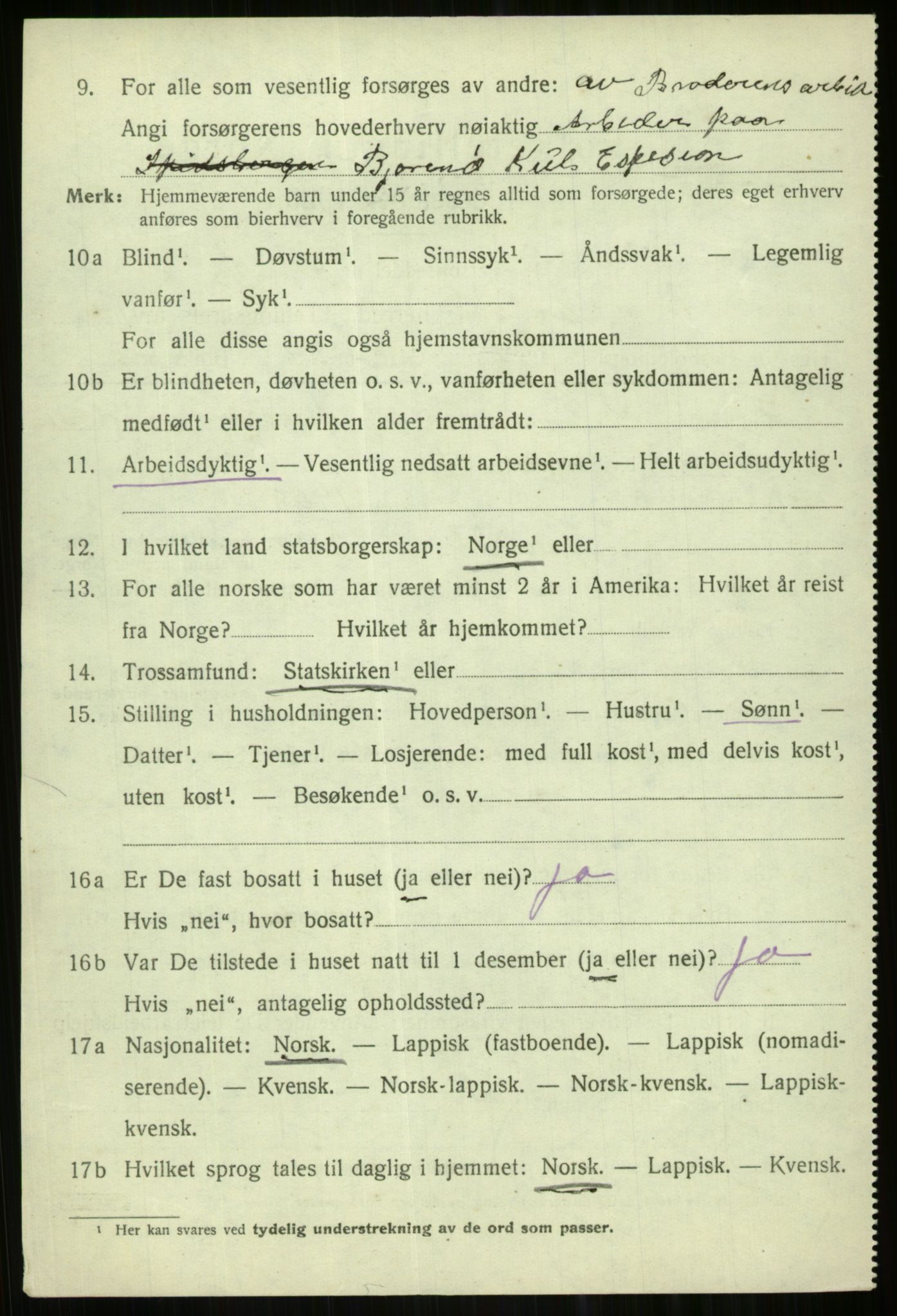 SATØ, Folketelling 1920 for 1936 Karlsøy herred, 1920, s. 4428