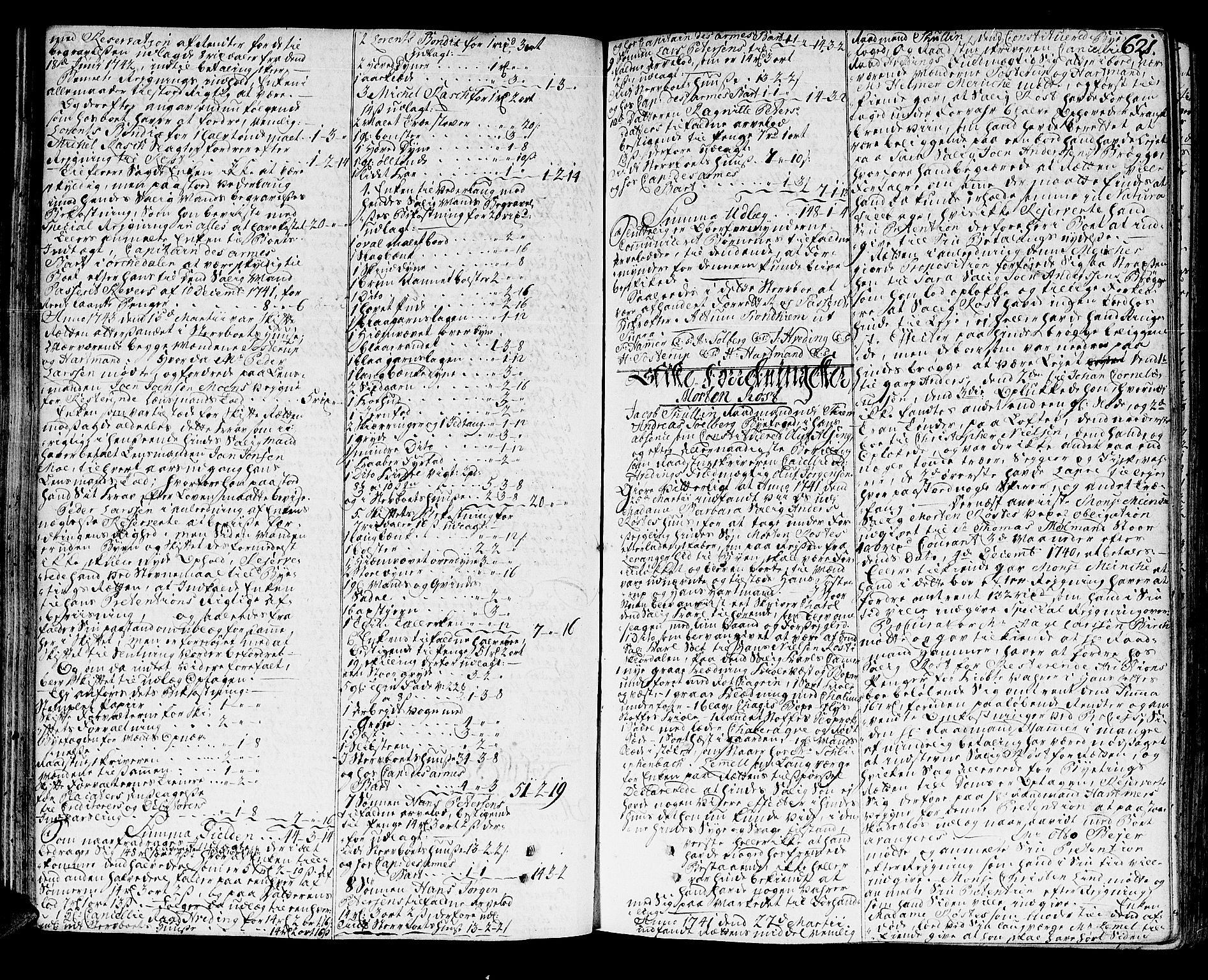 Trondheim byfogd, AV/SAT-A-0003/1/3/3A/L0015: Skifteprotokoll - gml.nr.13b. (m/ register), 1739-1747, s. 620b-621a