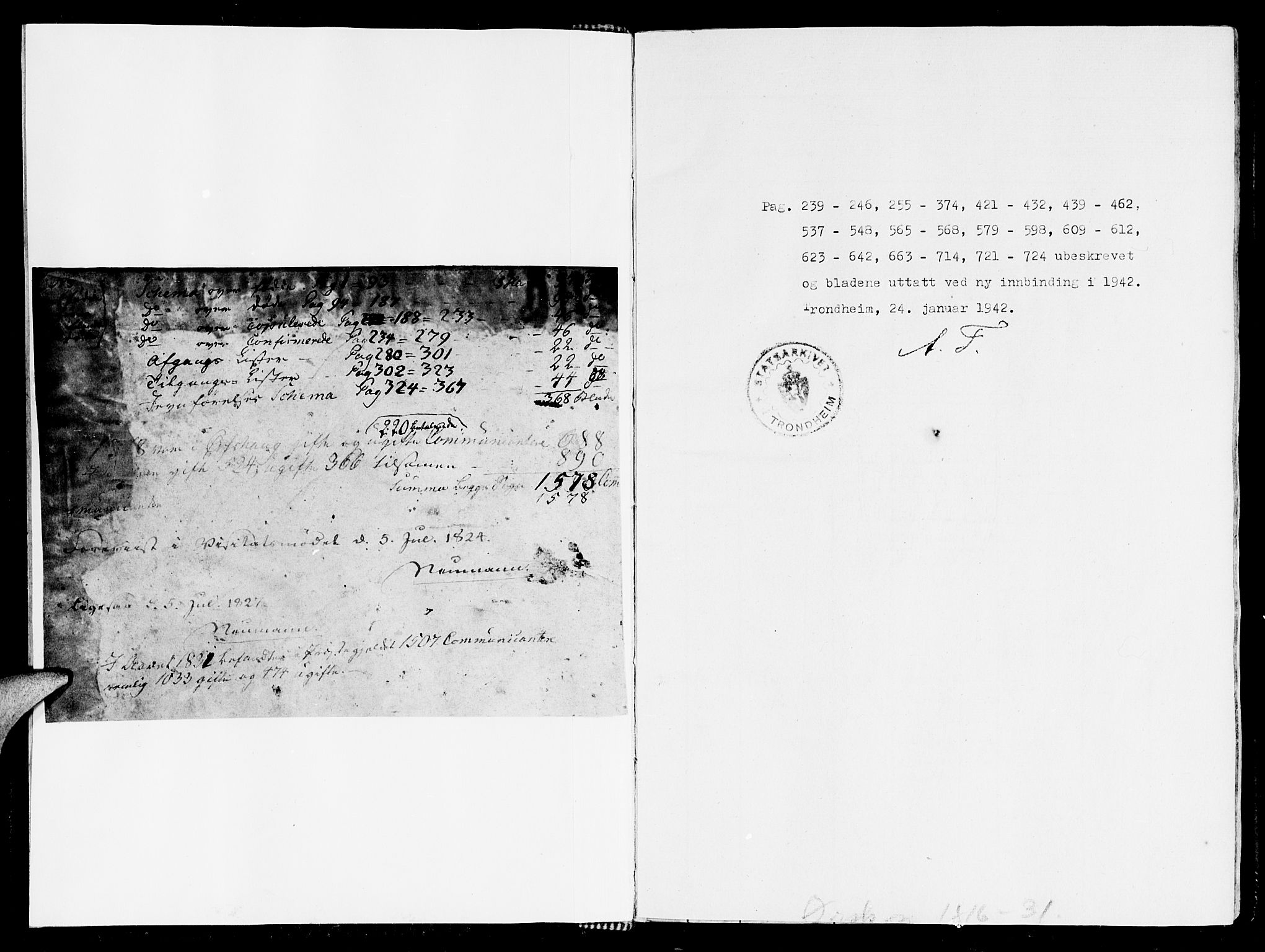 Ministerialprotokoller, klokkerbøker og fødselsregistre - Møre og Romsdal, AV/SAT-A-1454/522/L0310: Ministerialbok nr. 522A05, 1816-1832