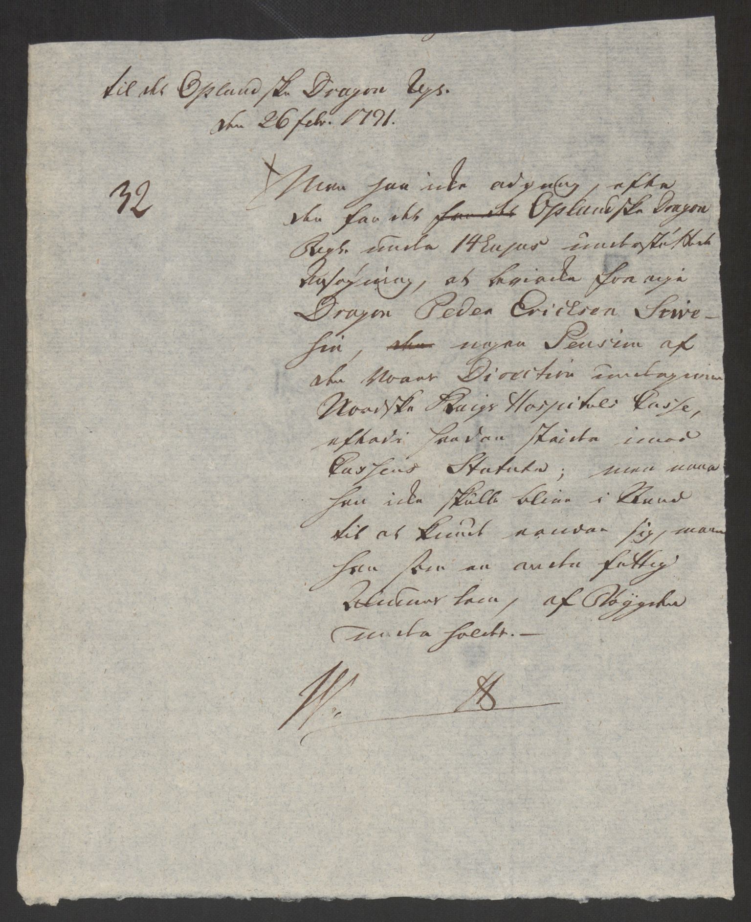 Forsvaret, Den norske kvesthuskasse/krigshospitalkasse, AV/RA-RAFA-1887/F/Fa/L0008: Konsepter, 1790-1793, s. 405