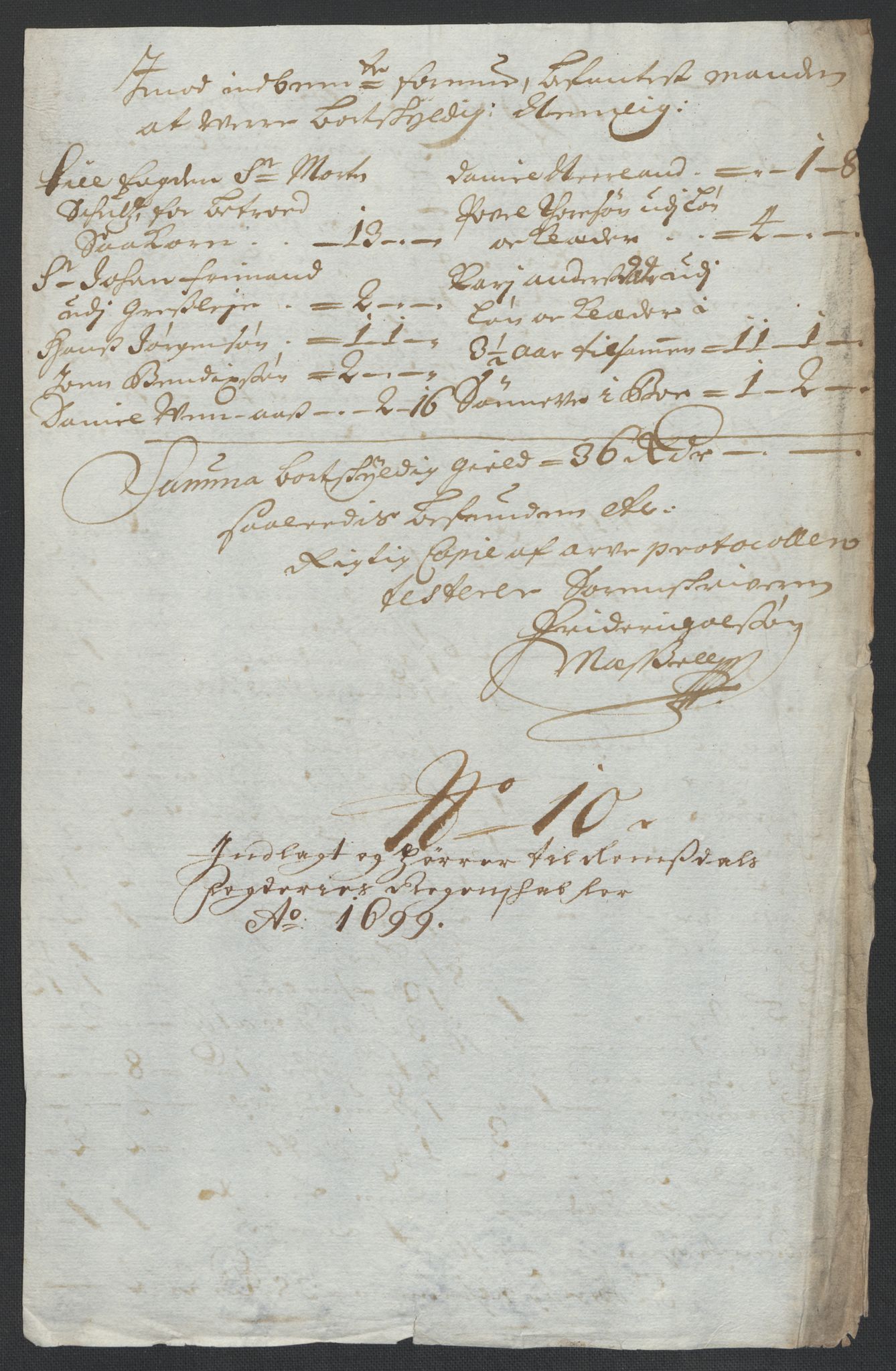 Rentekammeret inntil 1814, Reviderte regnskaper, Fogderegnskap, RA/EA-4092/R55/L3654: Fogderegnskap Romsdal, 1699-1700, s. 94