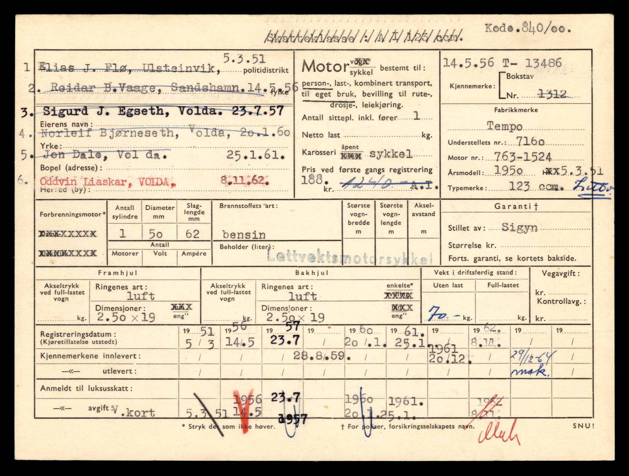 Møre og Romsdal vegkontor - Ålesund trafikkstasjon, AV/SAT-A-4099/F/Fe/L0039: Registreringskort for kjøretøy T 13361 - T 13530, 1927-1998, s. 2126