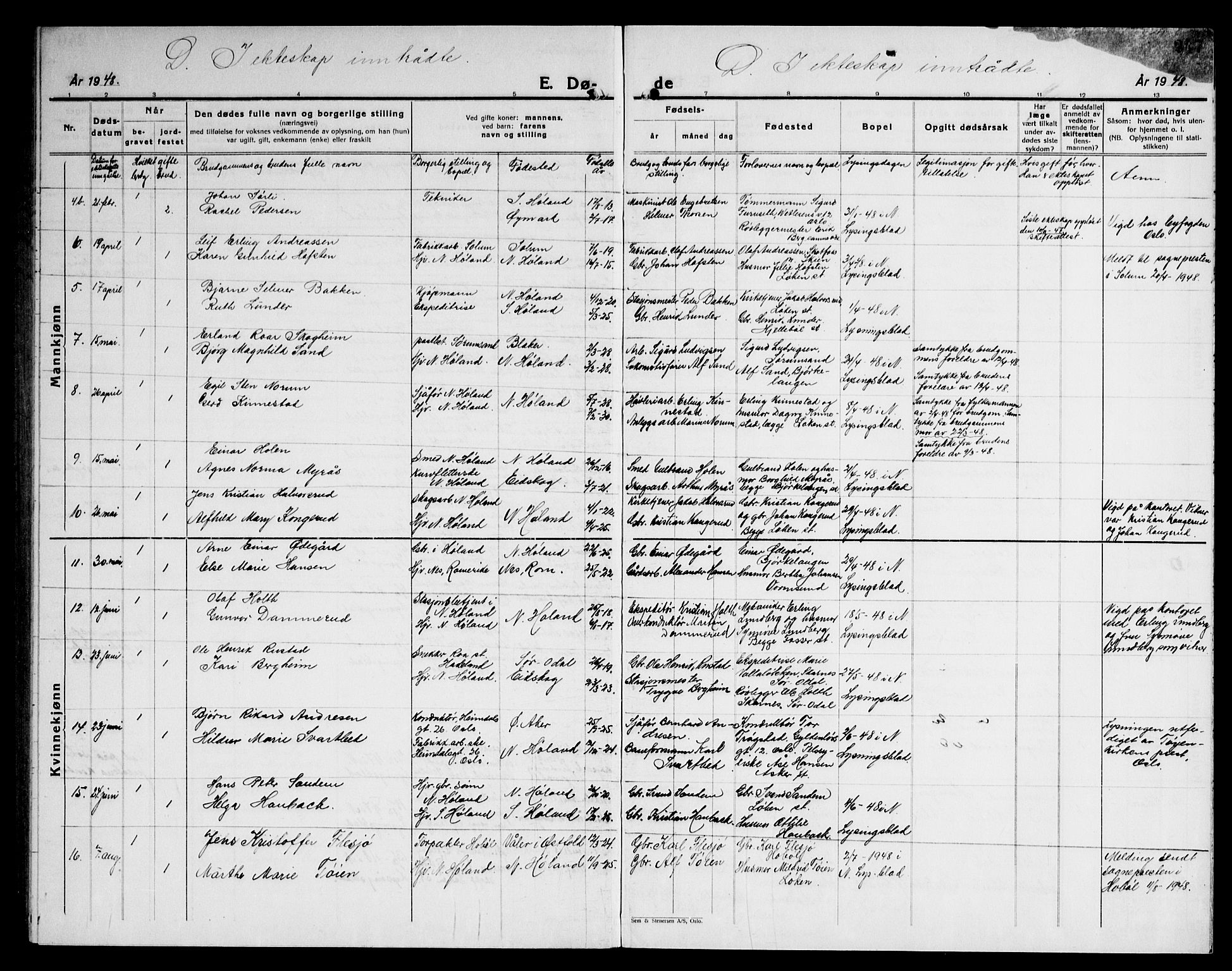 Høland prestekontor Kirkebøker, AV/SAO-A-10346a/G/Ga/L0009: Klokkerbok nr. I 9, 1930-1951, s. 247