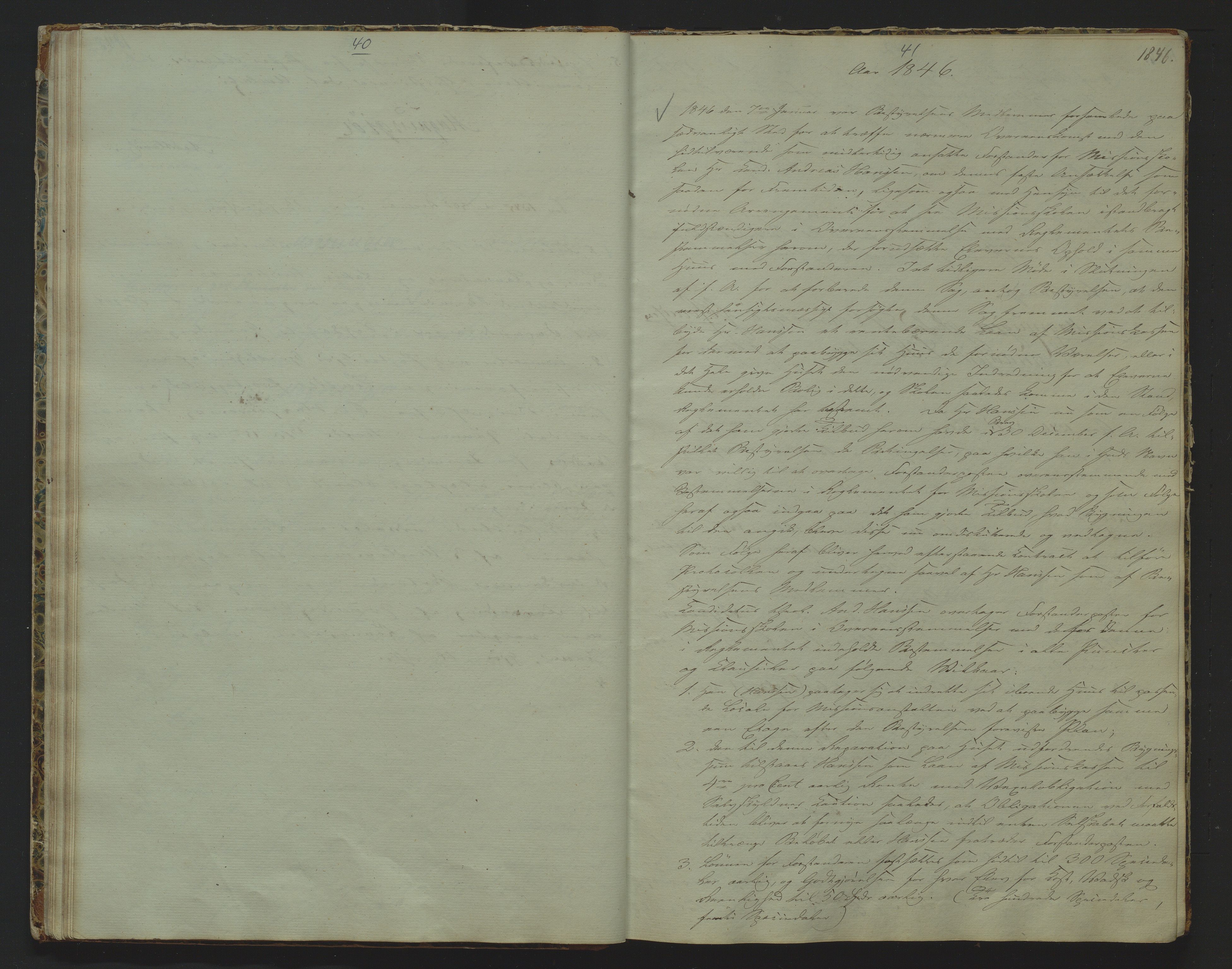 Det Norske Misjonsselskap - hovedadministrasjonen, VID/MA-A-1045/D/Da/Daa/L0006: Styreprotokoll nr. I, 12. august 1842 - 6. oktober 1853, 1842-1853, s. 40-41