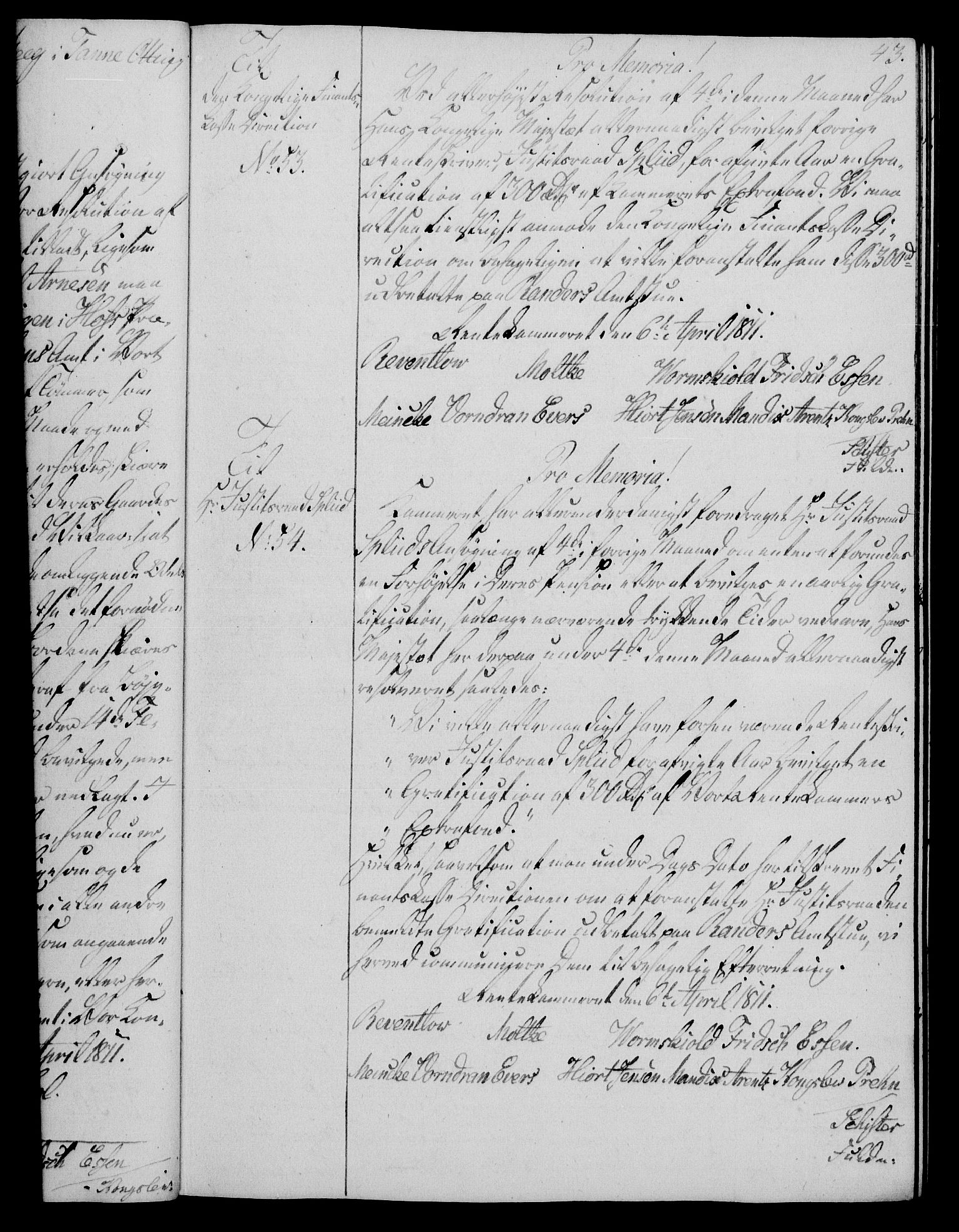 Rentekammeret, Kammerkanselliet, AV/RA-EA-3111/G/Gg/Gga/L0020: Norsk ekspedisjonsprotokoll med register (merket RK 53.20), 1811-1814, s. 43