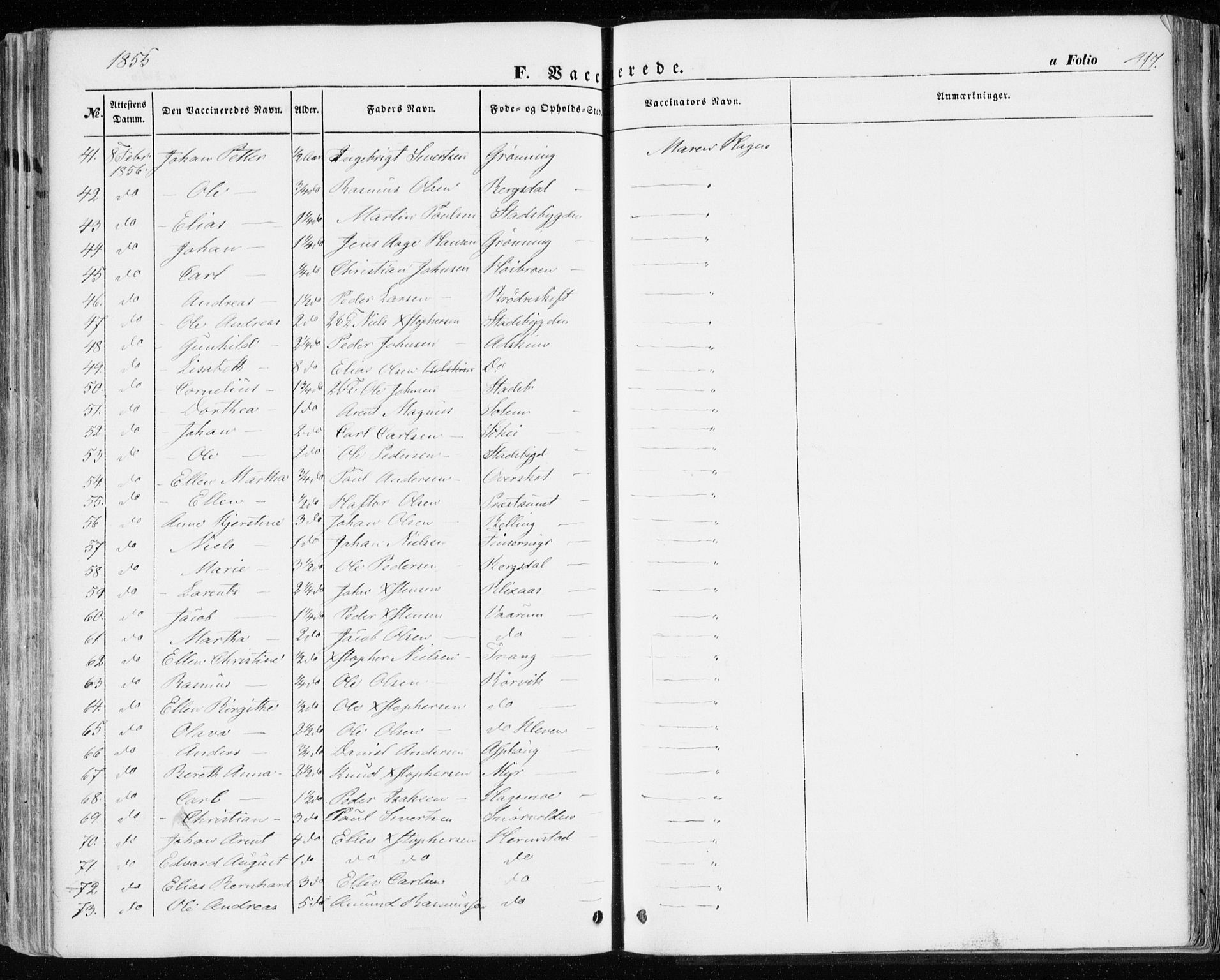 Ministerialprotokoller, klokkerbøker og fødselsregistre - Sør-Trøndelag, AV/SAT-A-1456/646/L0611: Ministerialbok nr. 646A09, 1848-1857, s. 417