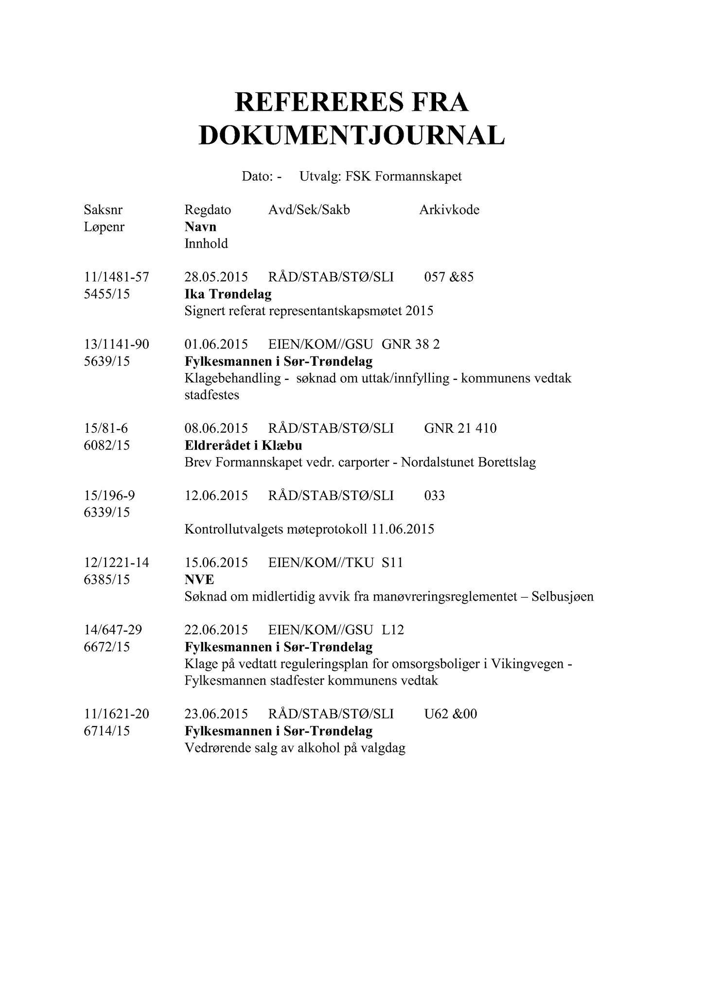 Klæbu Kommune, TRKO/KK/02-FS/L008: Formannsskapet - Møtedokumenter, 2015, s. 2491