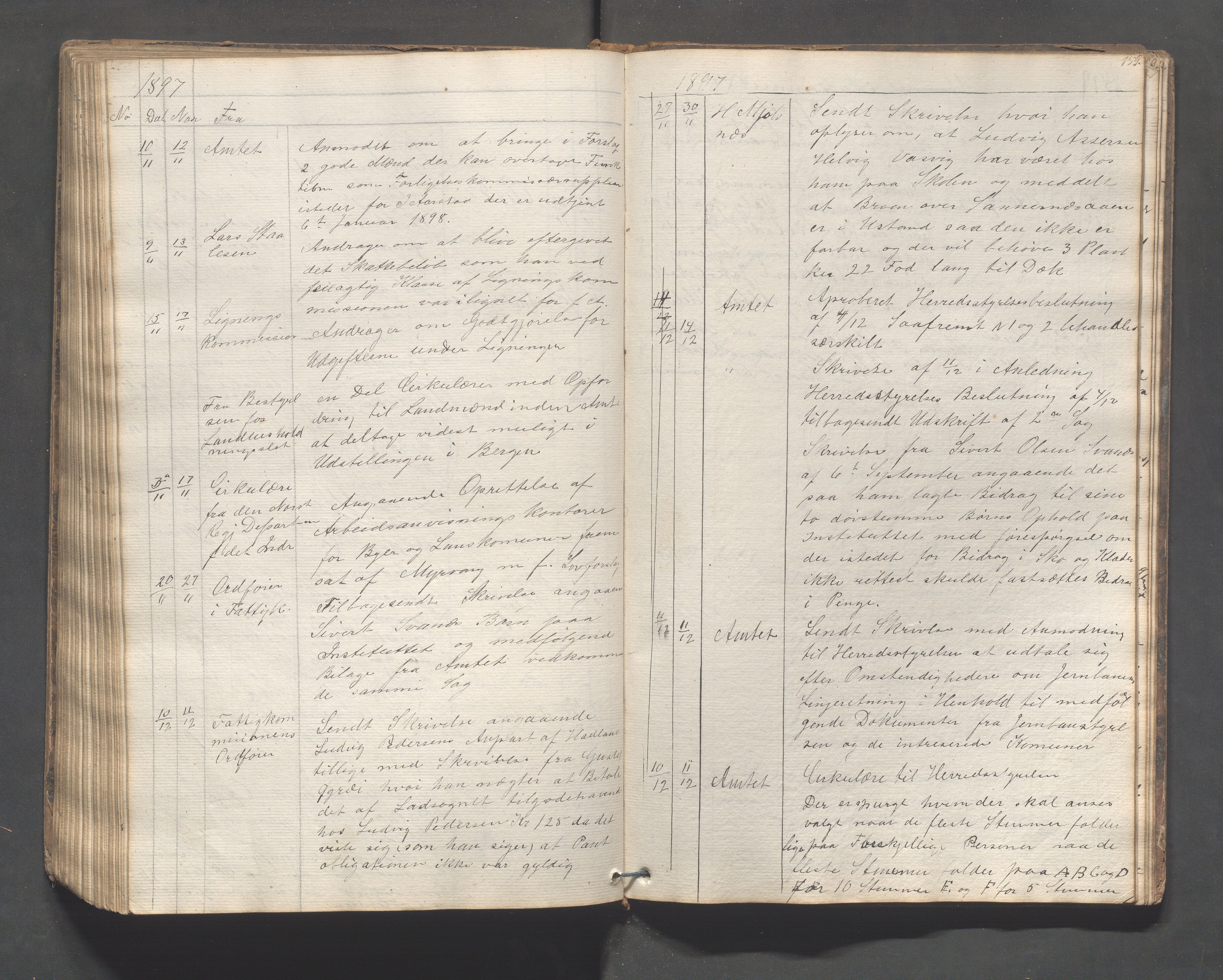 Eigersund kommune (Herredet) - Formannskapet, IKAR/K-100447/C/Ca/L0002: Brevjournal, 1838-1902, s. 159