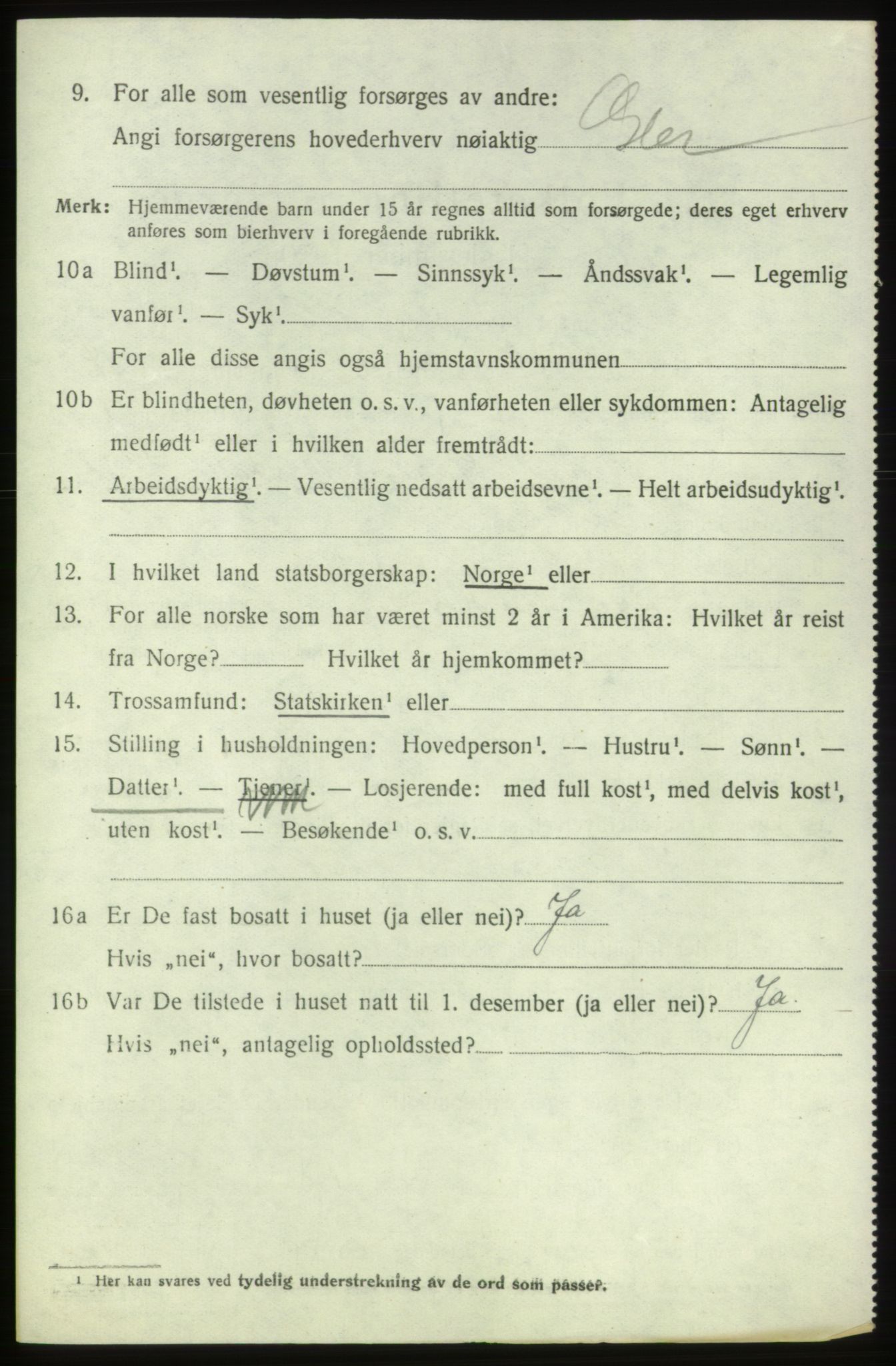 SAB, Folketelling 1920 for 1220 Bremnes herred, 1920, s. 1815