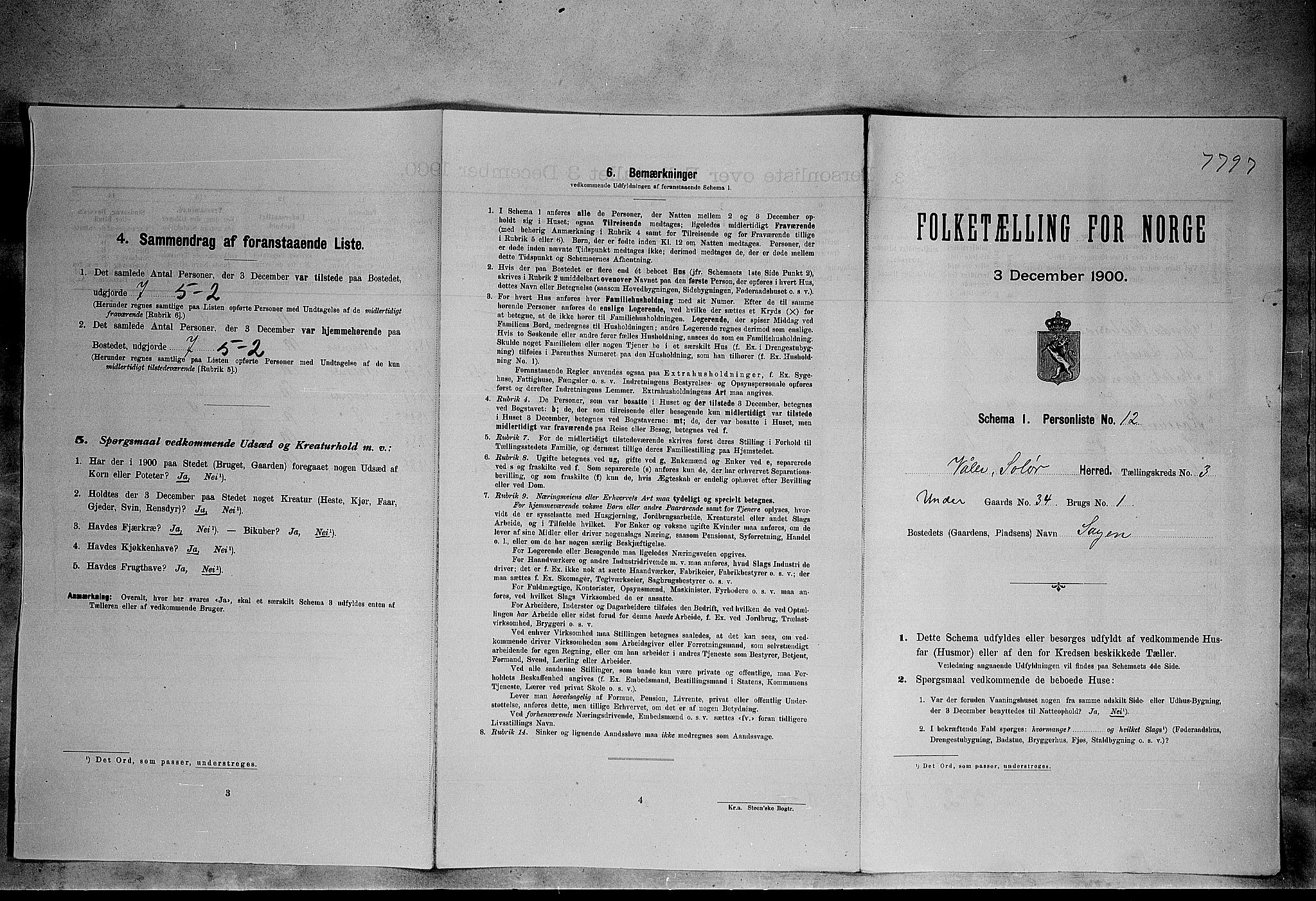 SAH, Folketelling 1900 for 0426 Våler herred, 1900, s. 380