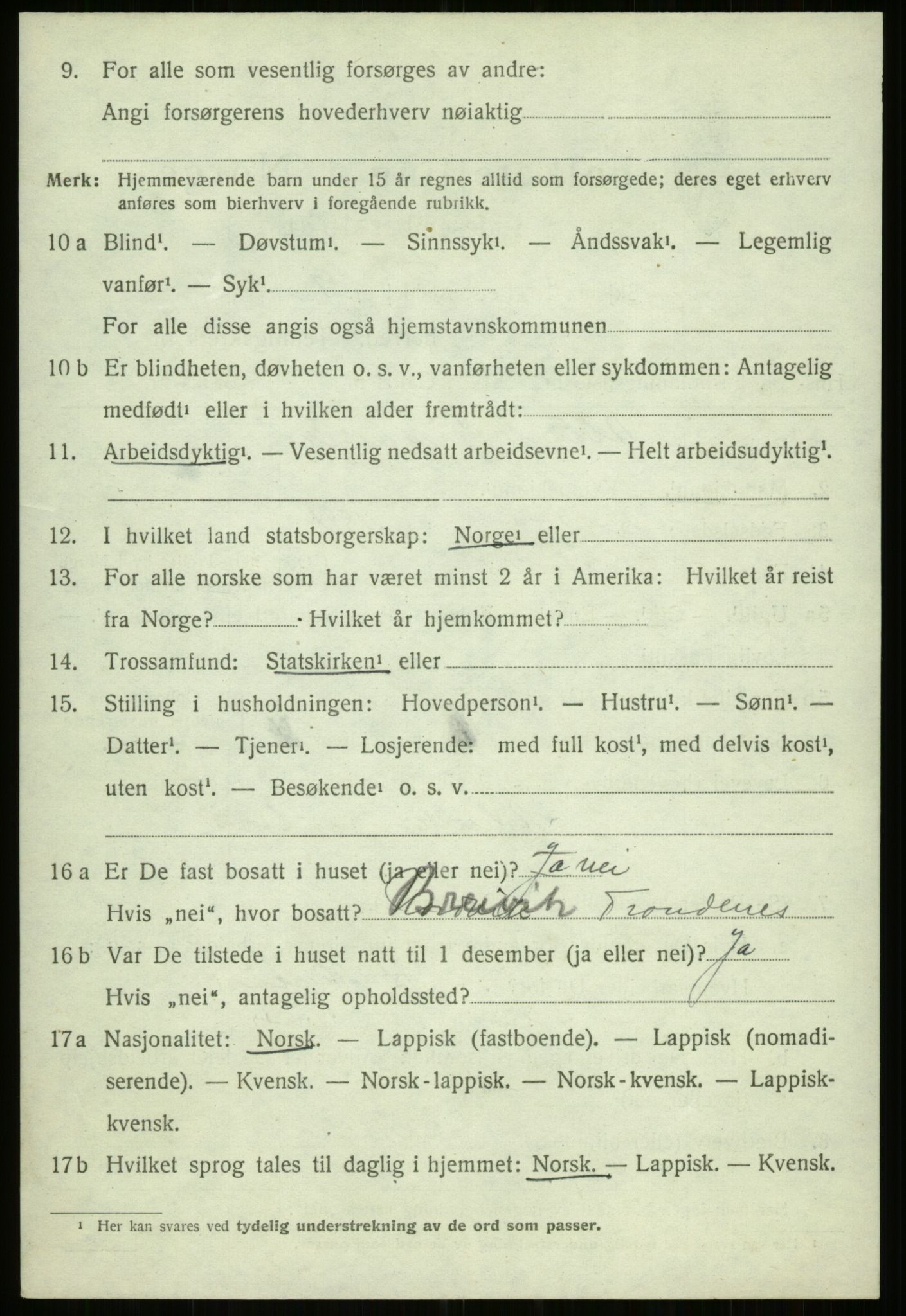 SATØ, Folketelling 1920 for 1914 Trondenes herred, 1920, s. 12906