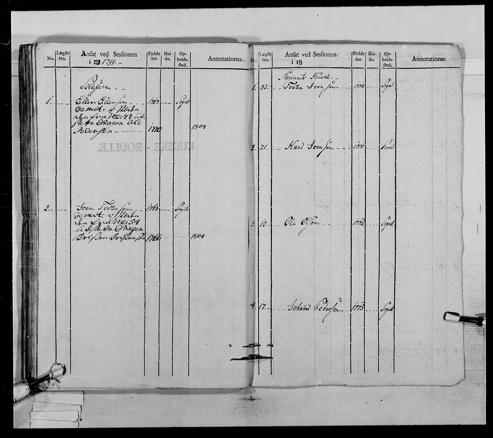 Generalitets- og kommissariatskollegiet, Det kongelige norske kommissariatskollegium, RA/EA-5420/E/Eh/L0022a: Trondheimske dragonregiment, 1804-1807, s. 123