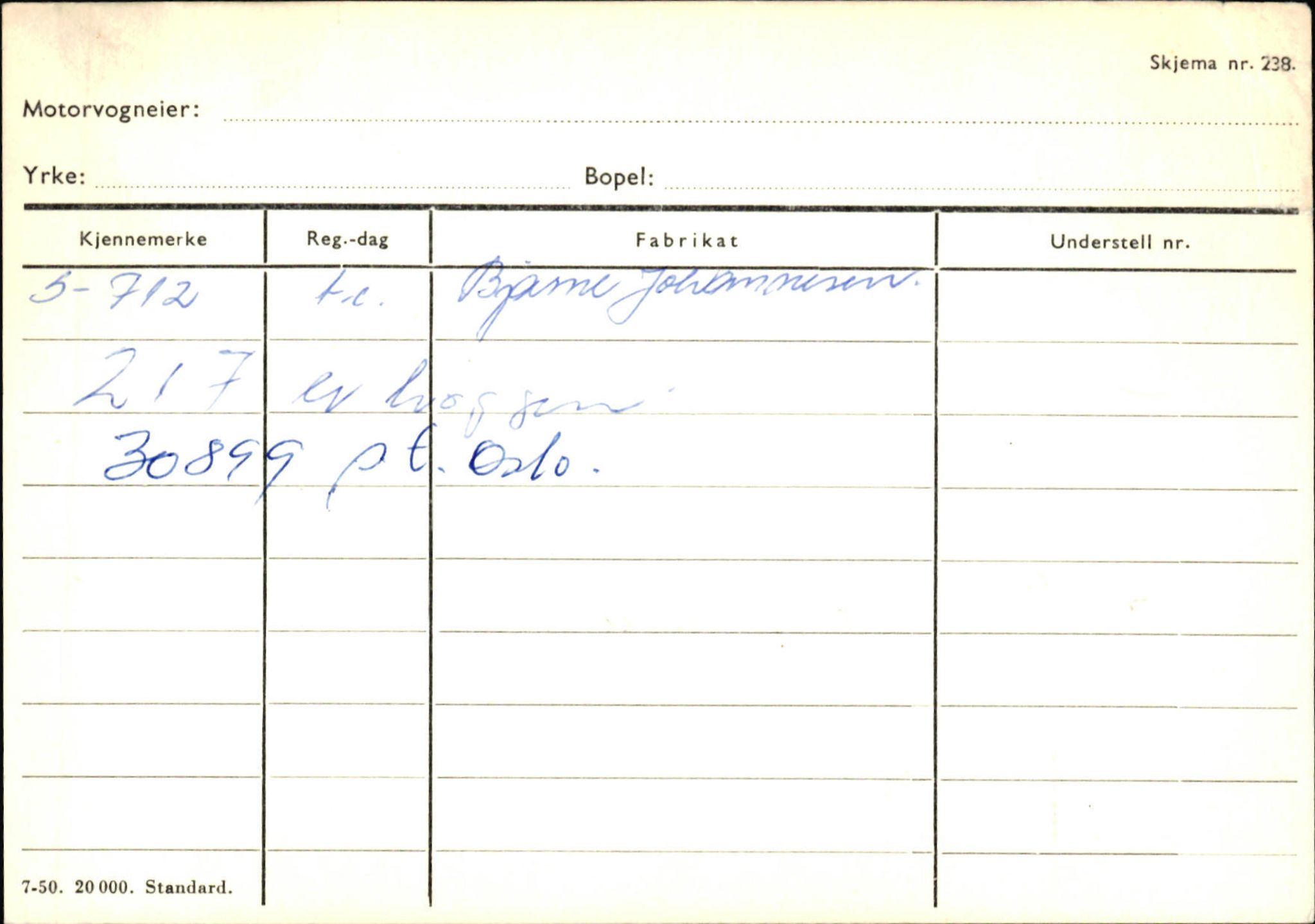 Statens vegvesen, Sogn og Fjordane vegkontor, SAB/A-5301/4/F/L0124: Eigarregister Sogndal A-U, 1945-1975, s. 1192