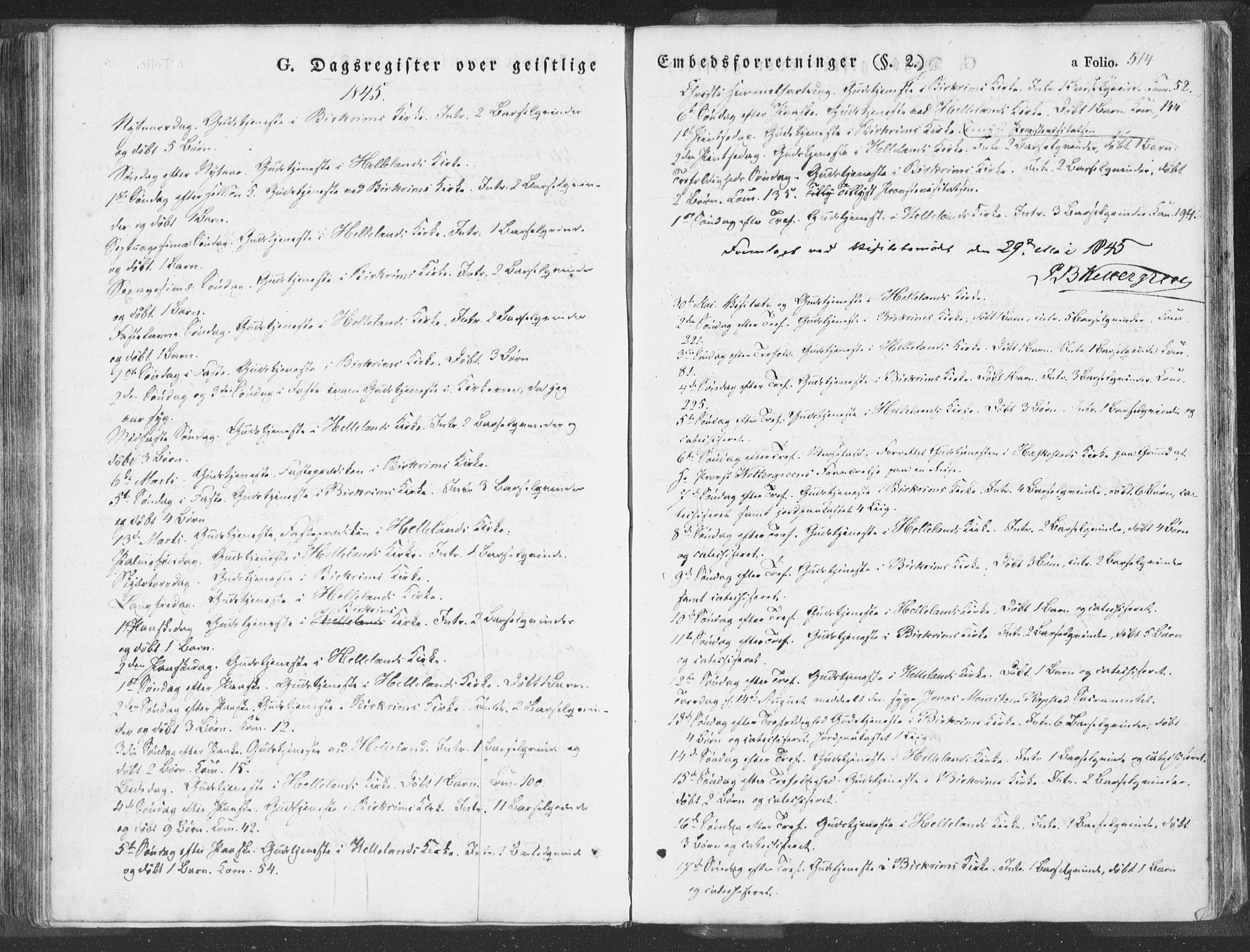 Helleland sokneprestkontor, SAST/A-101810: Ministerialbok nr. A 6.2, 1834-1863, s. 514