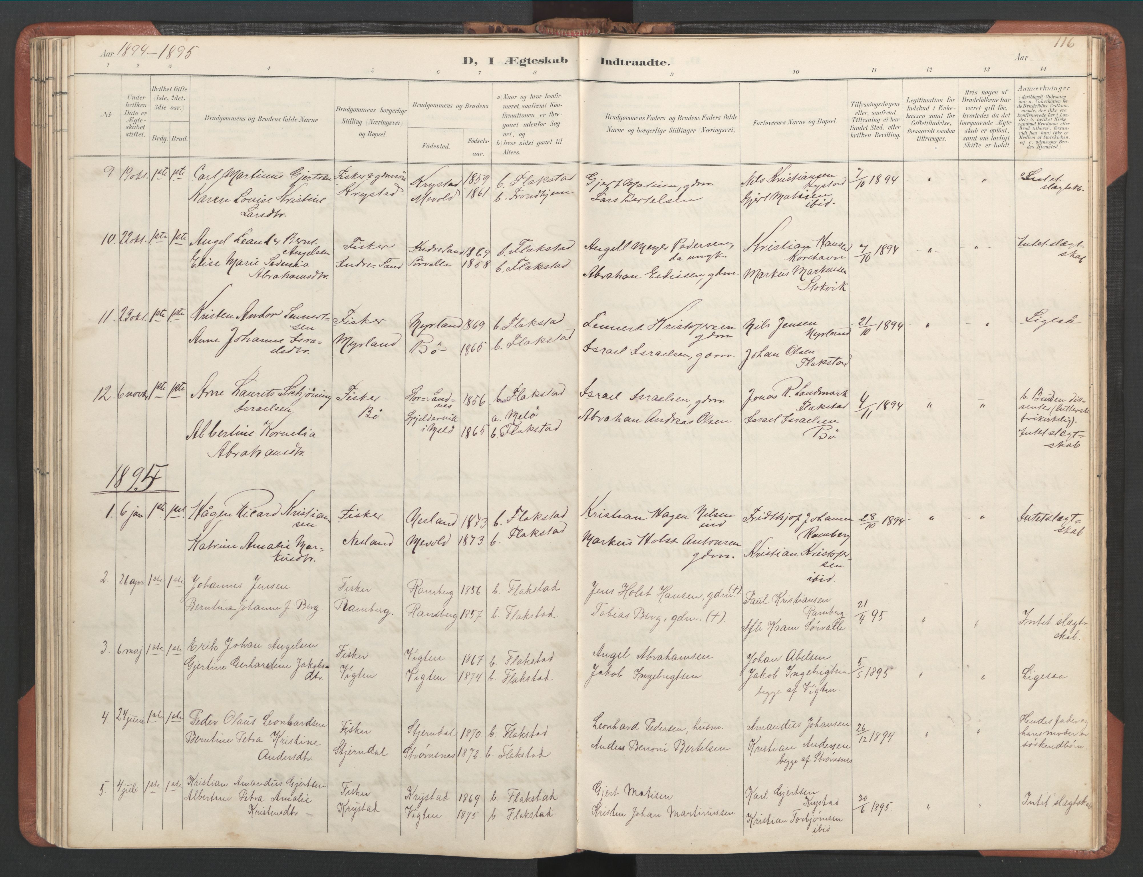 Ministerialprotokoller, klokkerbøker og fødselsregistre - Nordland, SAT/A-1459/885/L1214: Klokkerbok nr. 885C03, 1893-1958, s. 116