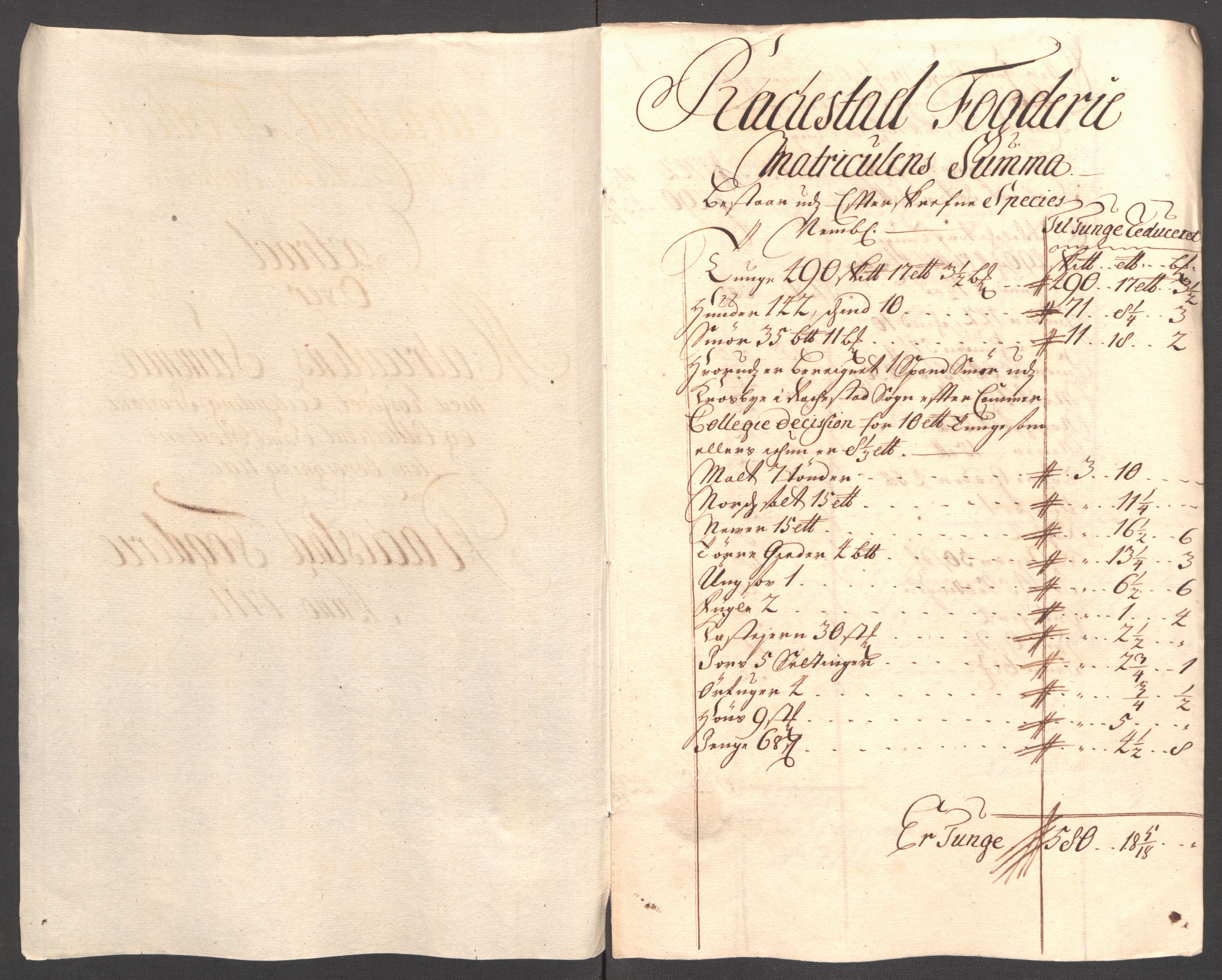 Rentekammeret inntil 1814, Reviderte regnskaper, Fogderegnskap, AV/RA-EA-4092/R07/L0303: Fogderegnskap Rakkestad, Heggen og Frøland, 1711, s. 206