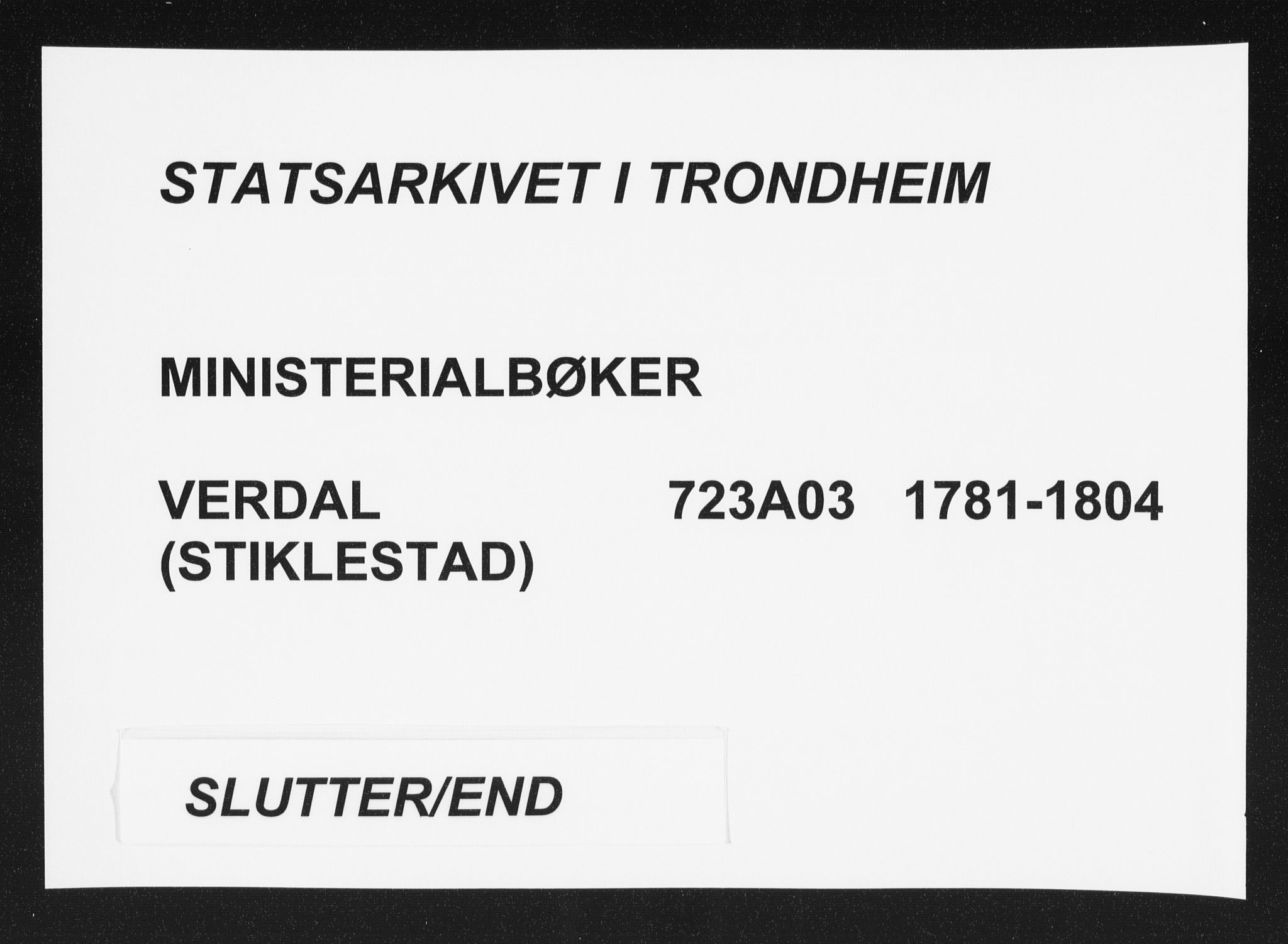 Ministerialprotokoller, klokkerbøker og fødselsregistre - Nord-Trøndelag, SAT/A-1458/723/L0232: Ministerialbok nr. 723A03, 1781-1804