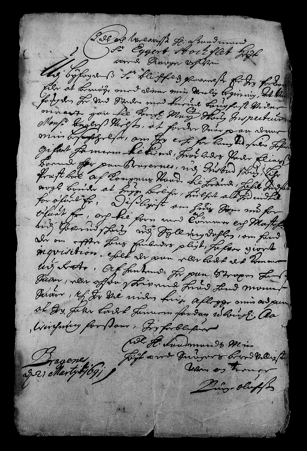 Stattholderembetet 1572-1771, RA/EA-2870/Af/L0004: Avskrifter av vedlegg til originale supplikker, nummerert i samsvar med supplikkbøkene, 1691-1694, s. 116