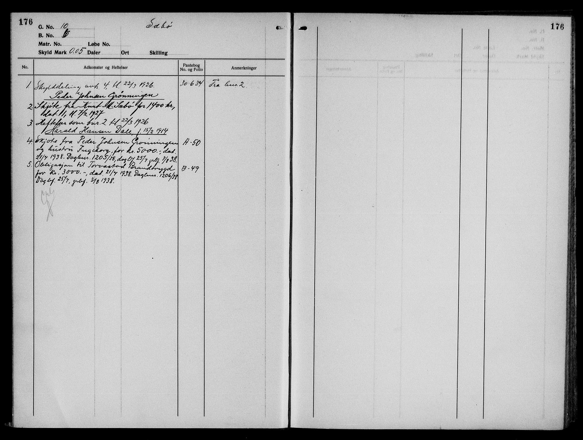 Karmsund sorenskriveri, AV/SAST-A-100311/01/II/IIA/L0015: Panteregister nr. II AB 15, 1912, s. 176