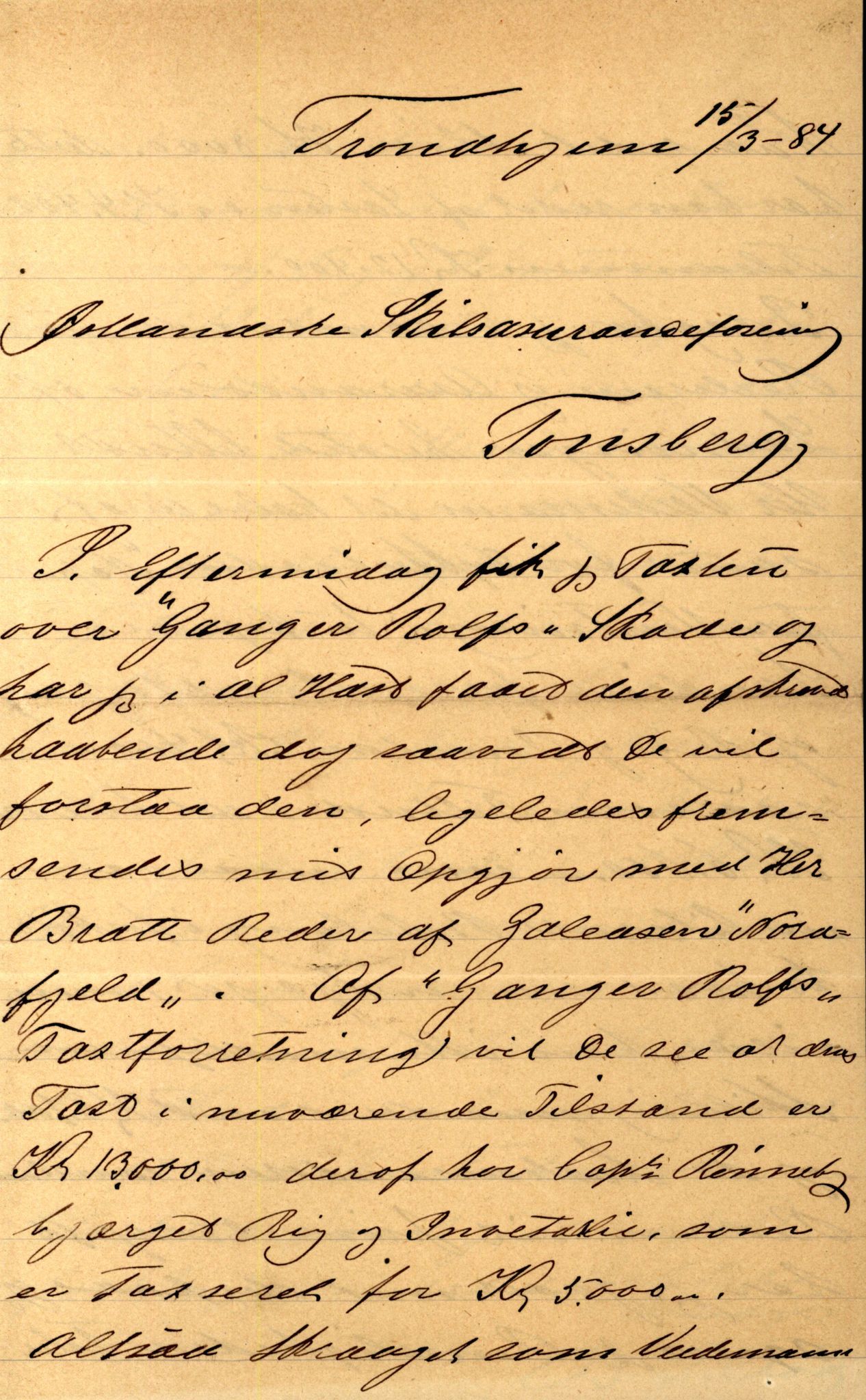 Pa 63 - Østlandske skibsassuranceforening, VEMU/A-1079/G/Ga/L0017/0011: Havaridokumenter / Andover, Amicitia, Bratsberg, Ganger Rolf, 1884, s. 114