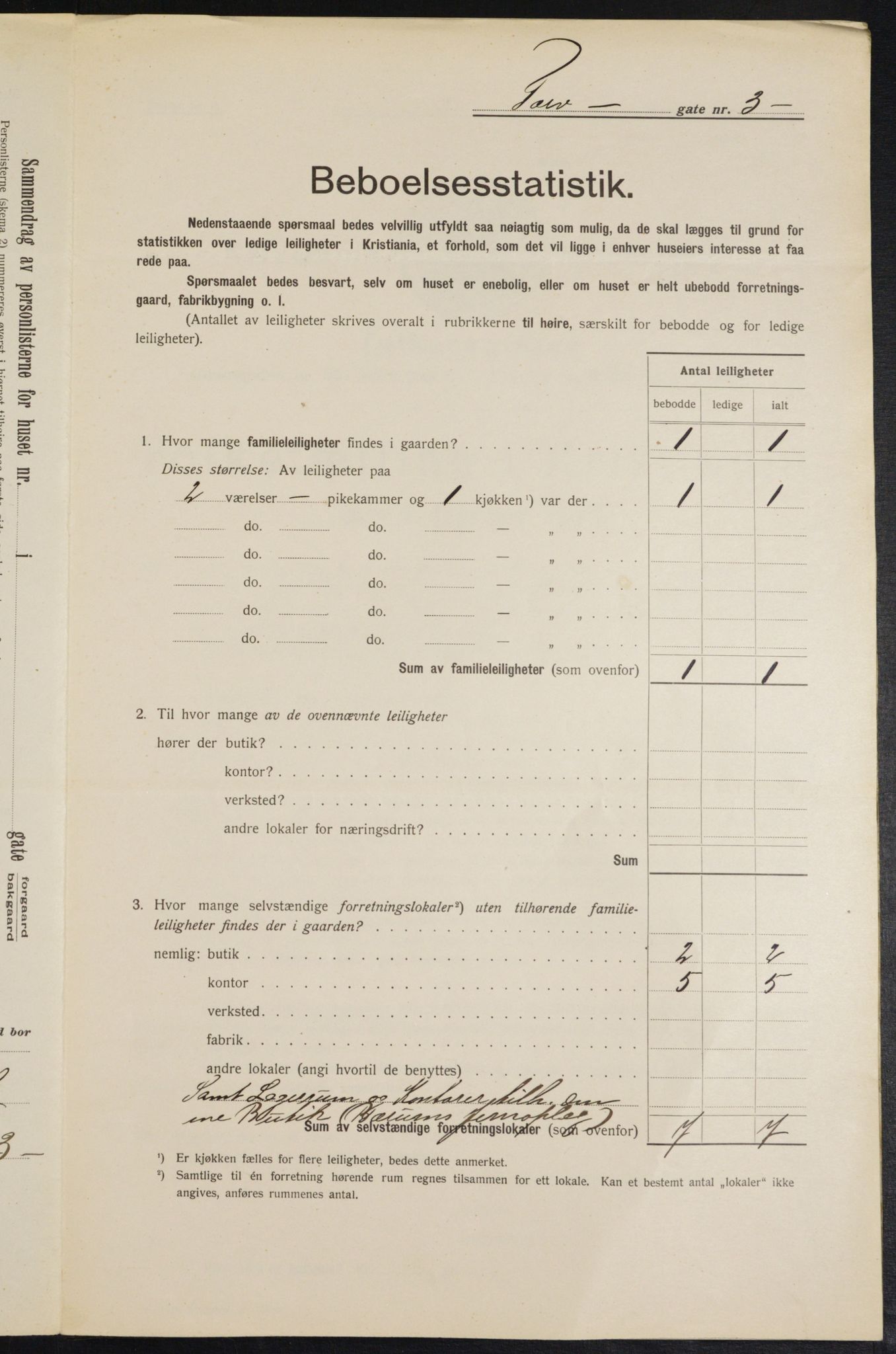 OBA, Kommunal folketelling 1.2.1913 for Kristiania, 1913, s. 113904