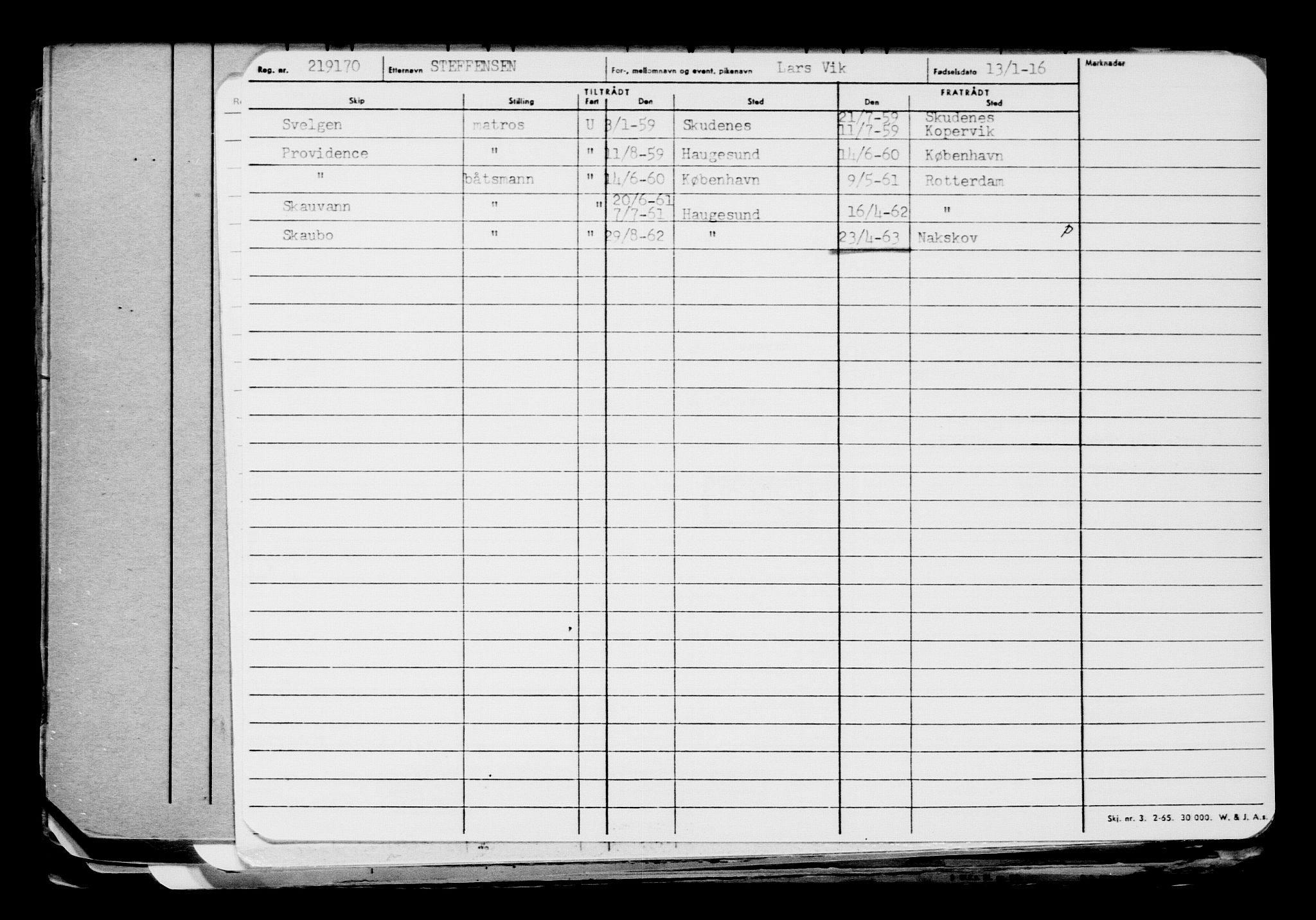 Direktoratet for sjømenn, AV/RA-S-3545/G/Gb/L0136: Hovedkort, 1916, s. 79