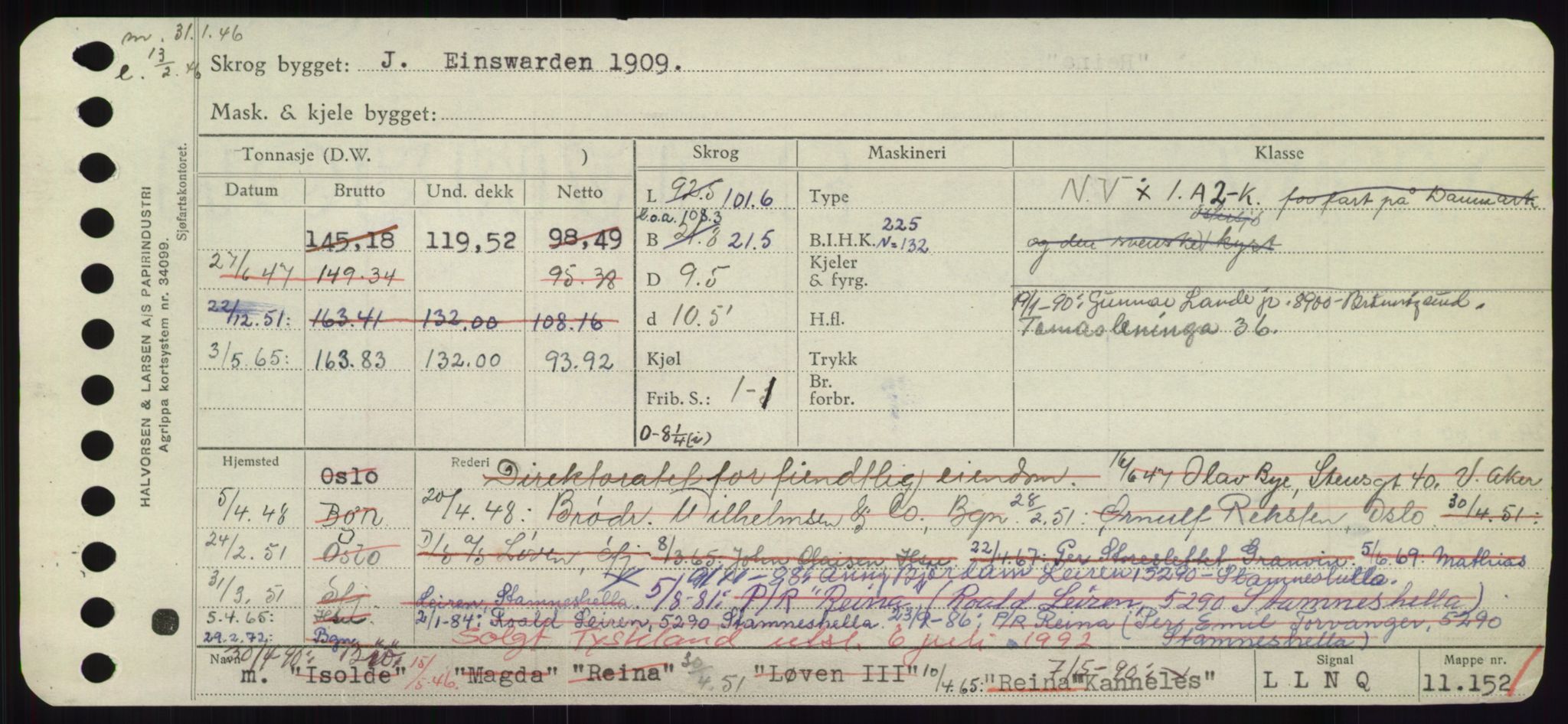 Sjøfartsdirektoratet med forløpere, Skipsmålingen, AV/RA-S-1627/H/Hd/L0020: Fartøy, K-Kon, s. 41