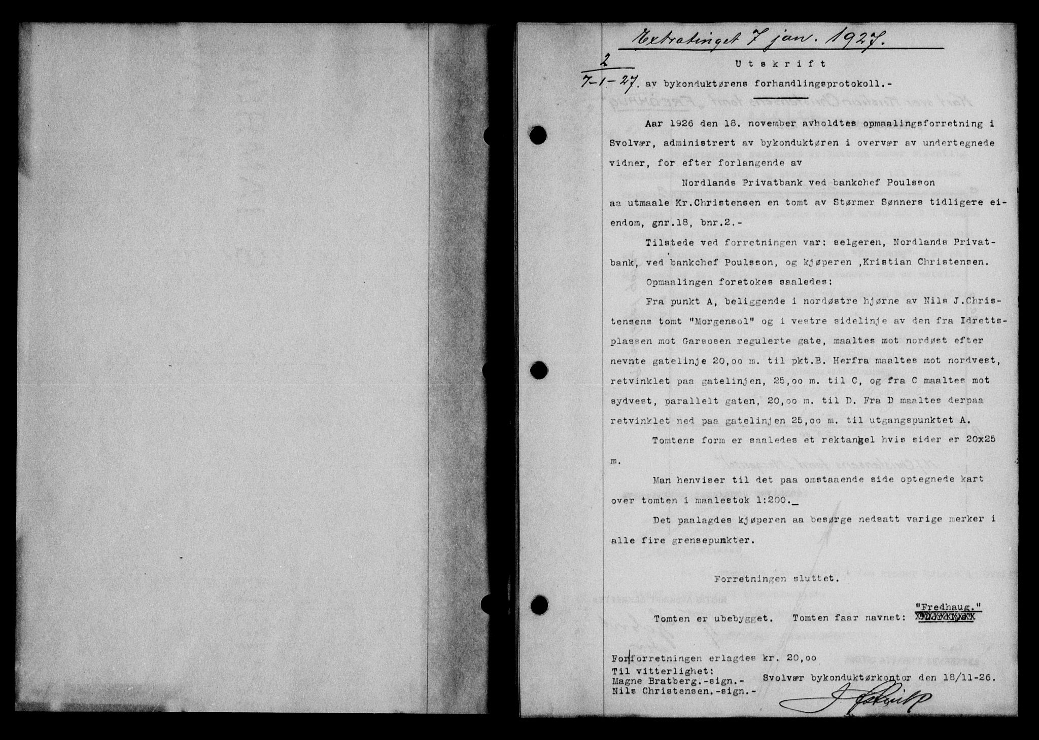 Lofoten sorenskriveri, SAT/A-0017/1/2/2C/L0015b: Pantebok nr. 15b, 1927-1927, Tingl.dato: 07.01.1927