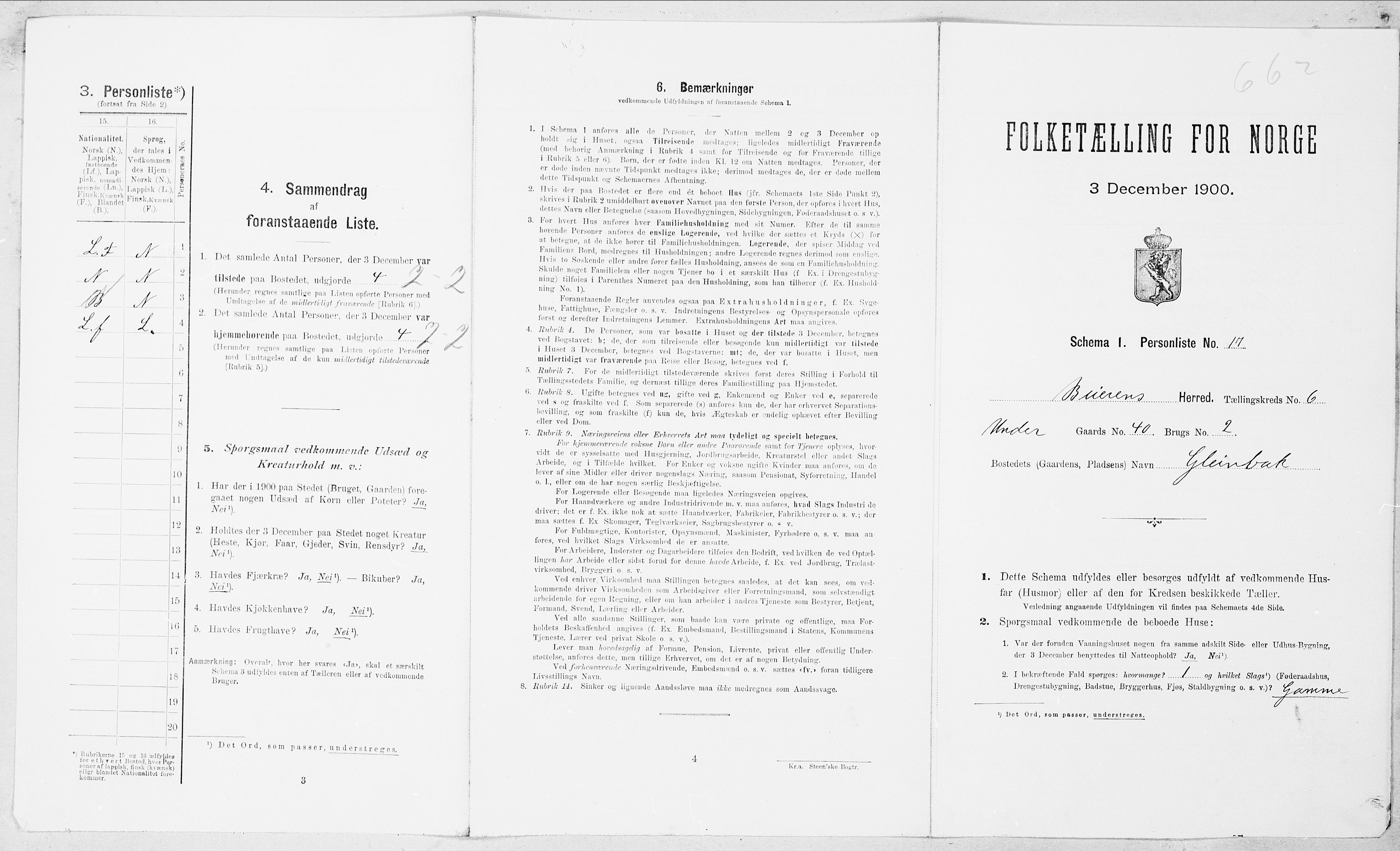 SAT, Folketelling 1900 for 1839 Beiarn herred, 1900, s. 468