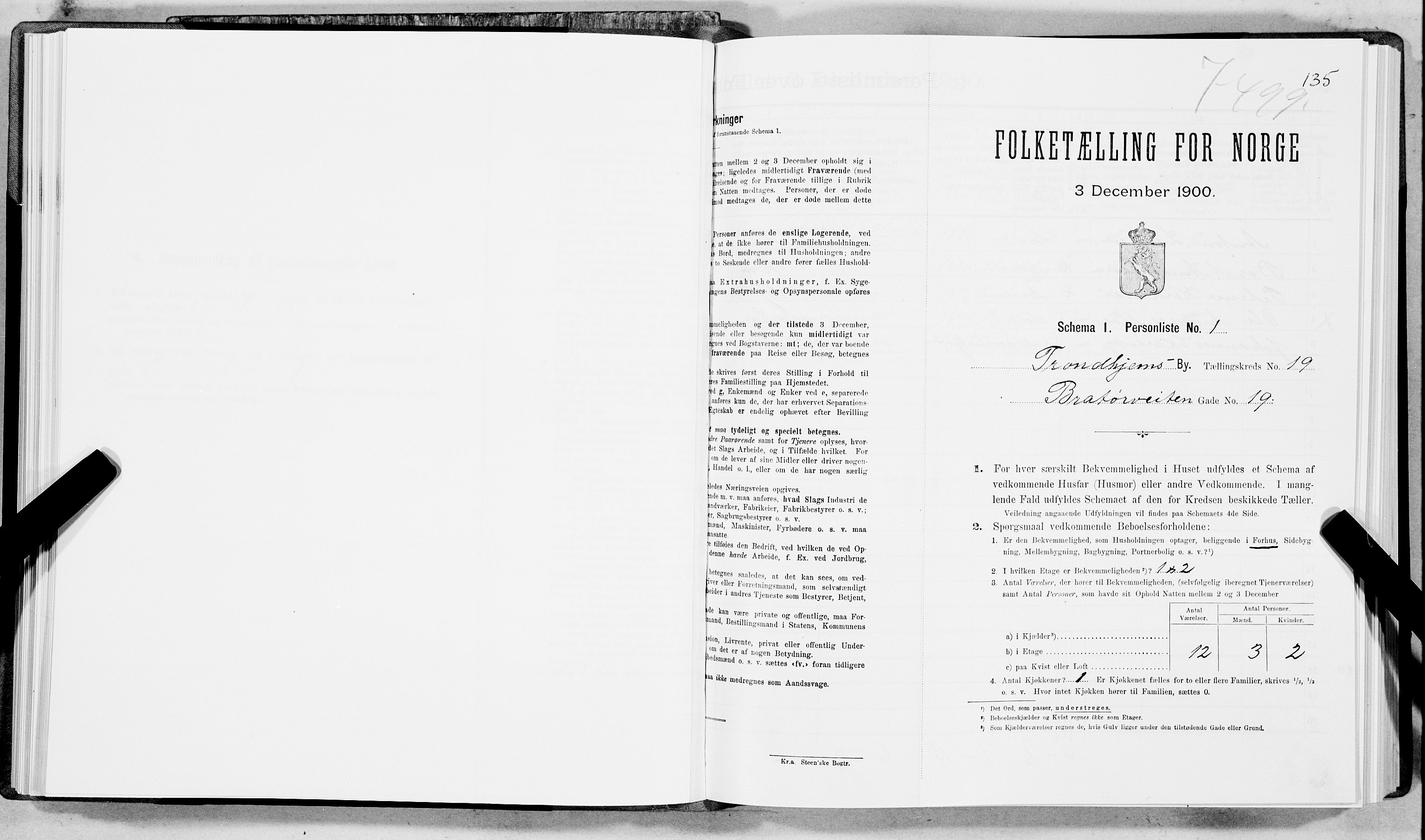 SAT, Folketelling 1900 for 1601 Trondheim kjøpstad, 1900, s. 3199