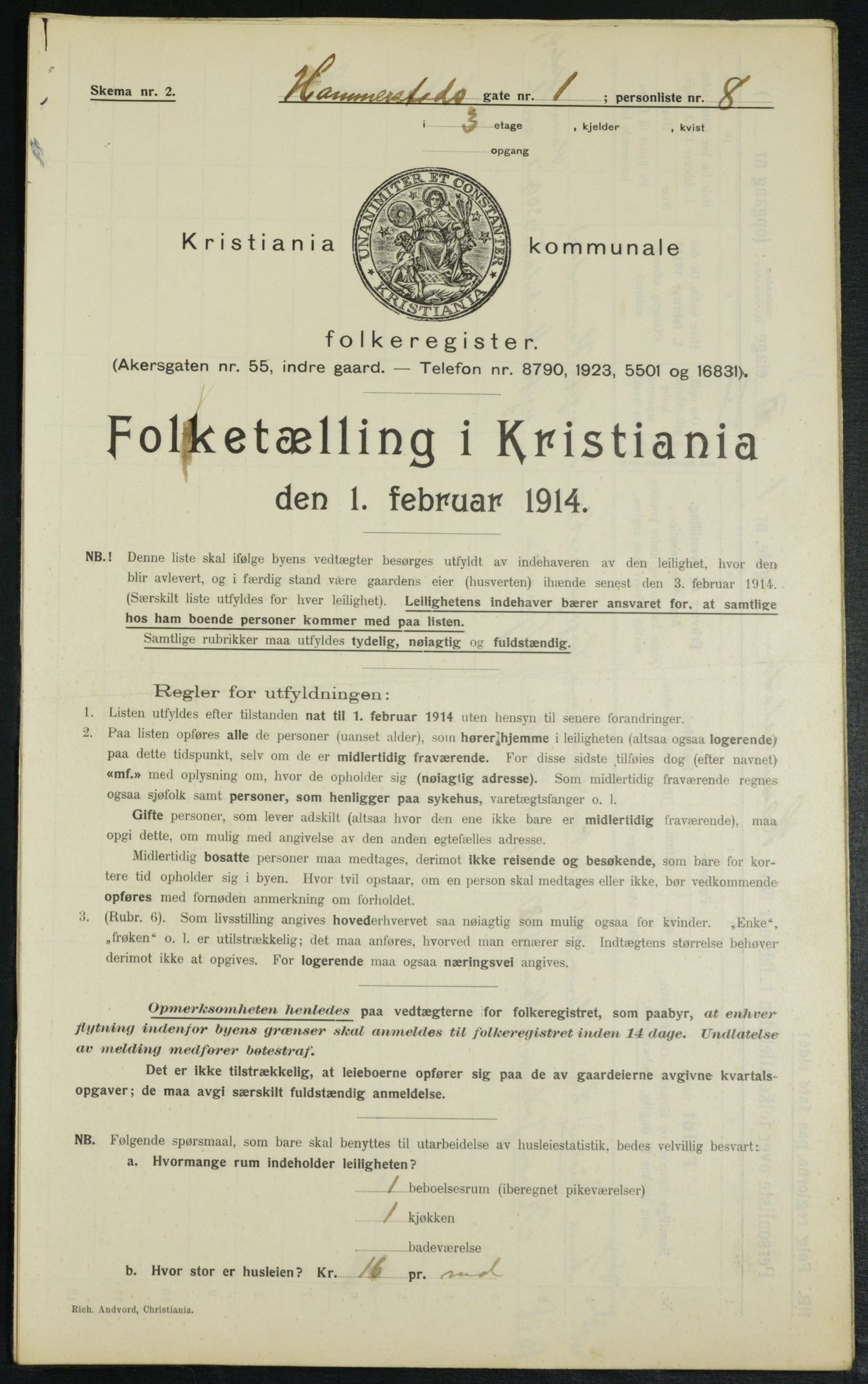 OBA, Kommunal folketelling 1.2.1914 for Kristiania, 1914, s. 34597