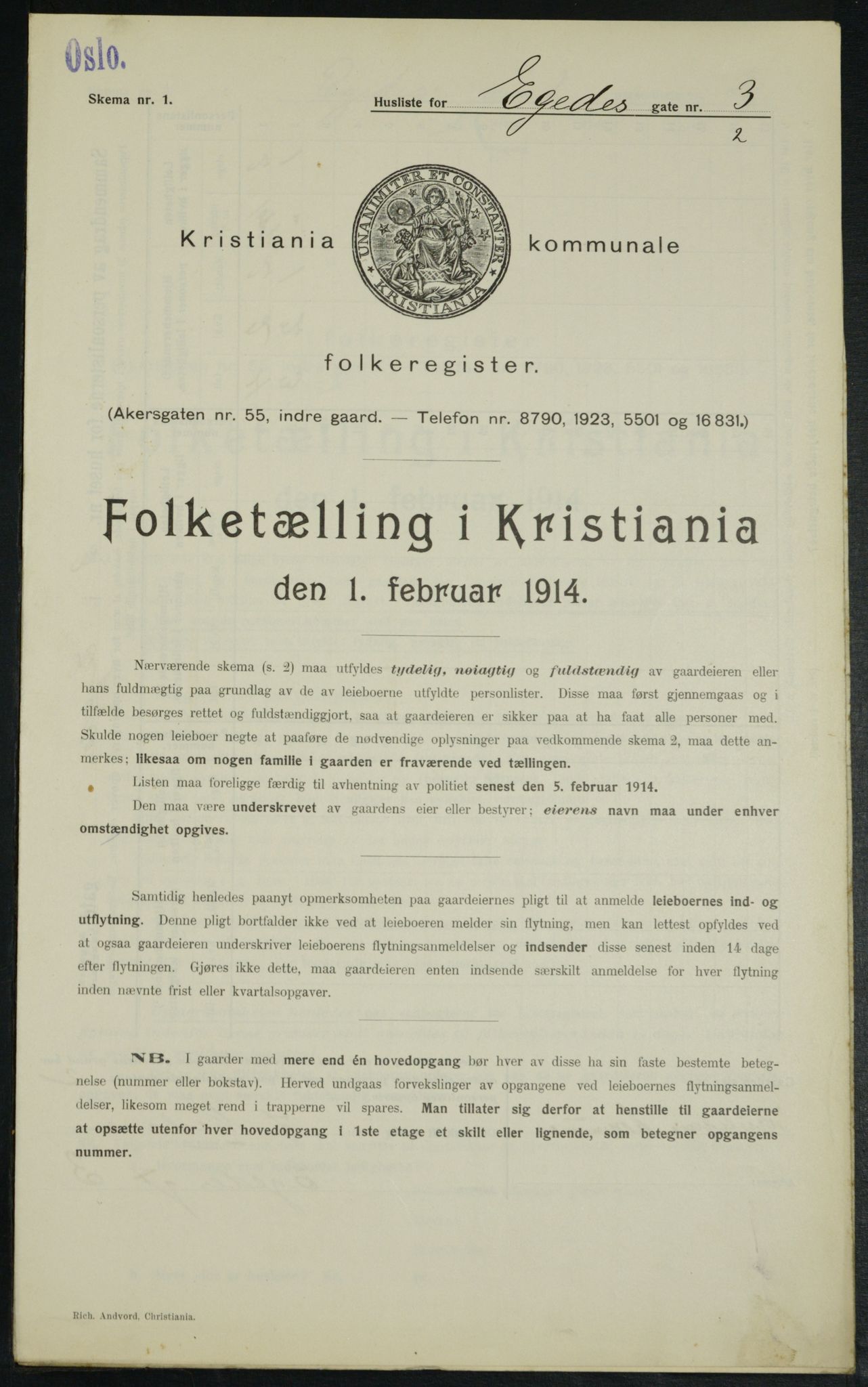 OBA, Kommunal folketelling 1.2.1914 for Kristiania, 1914, s. 18921