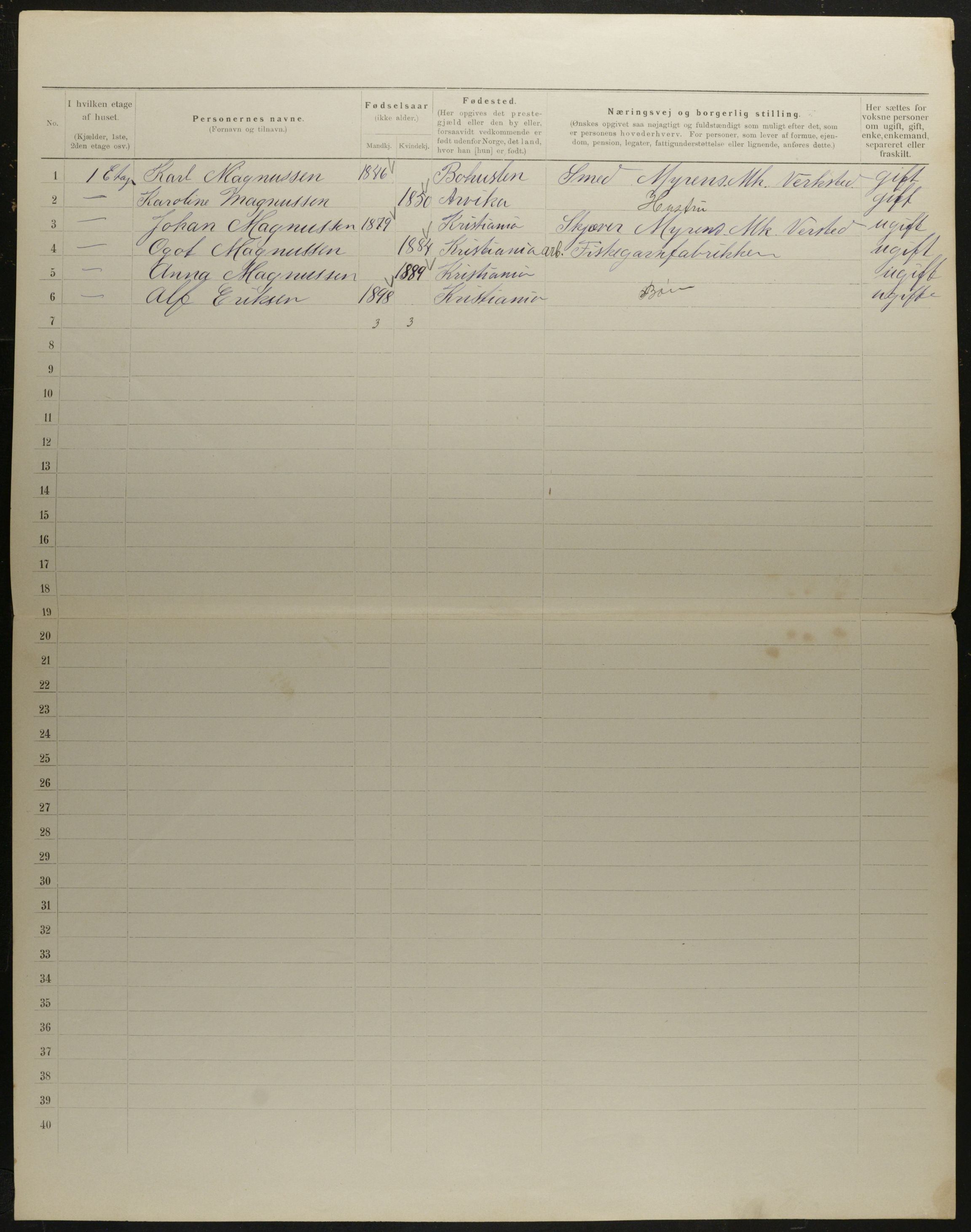 OBA, Kommunal folketelling 31.12.1901 for Kristiania kjøpstad, 1901, s. 5561