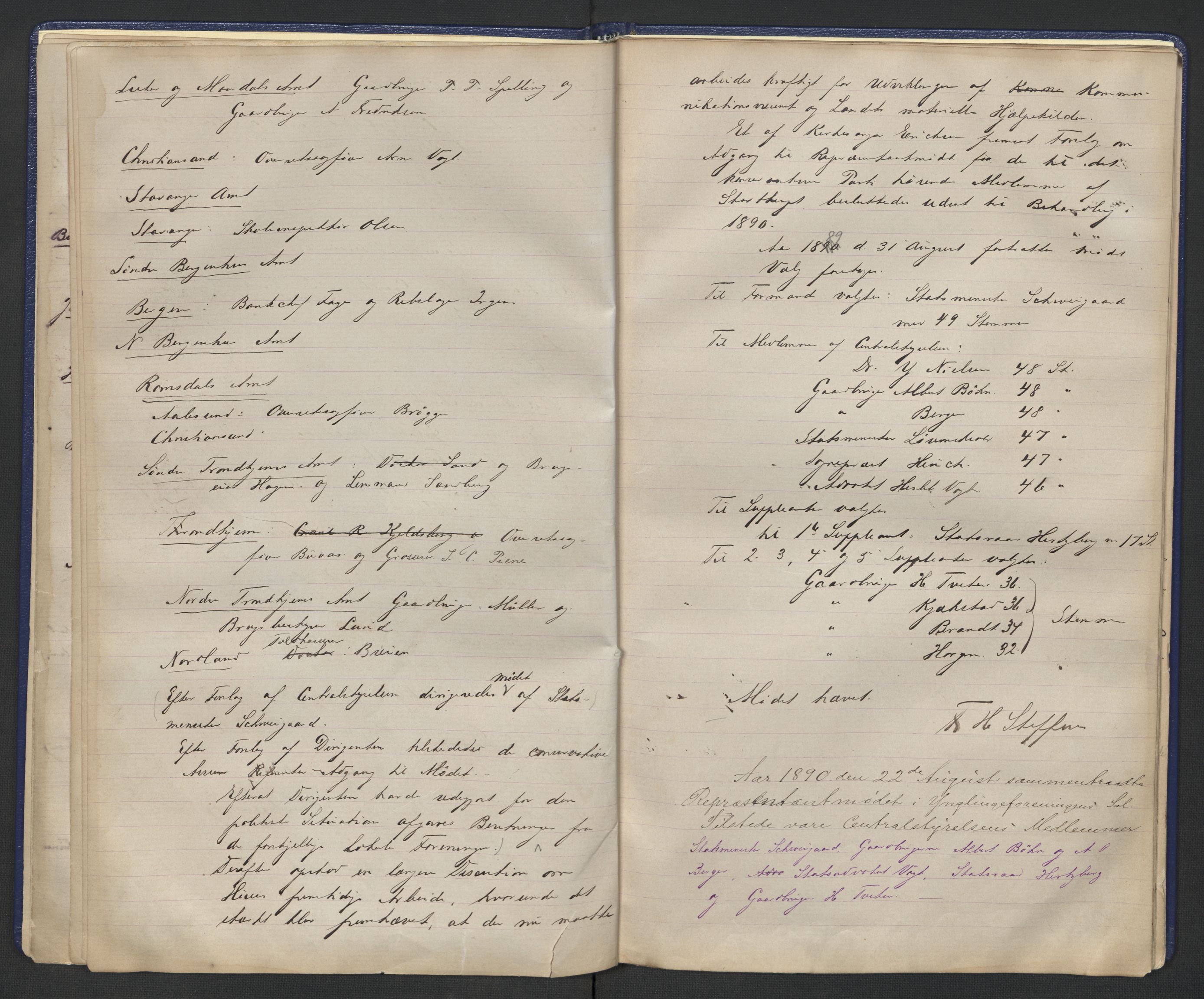 Høyres Hovedorganisasjon, AV/RA-PA-0583/1/A/Aa/L0001: De konservative foreningers centralstyre. Referatprotokoll, 1884-1897, s. 17
