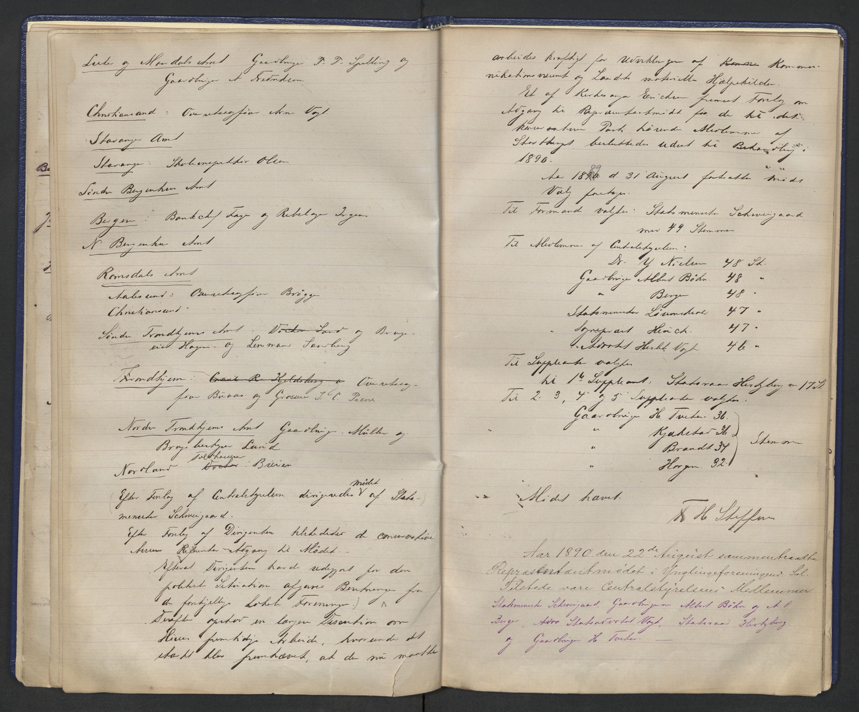 Høyres Hovedorganisasjon, RA/PA-0583/1/A/Aa/L0001: De konservative foreningers centralstyre. Referatprotokoll, 1884-1897, s. 17